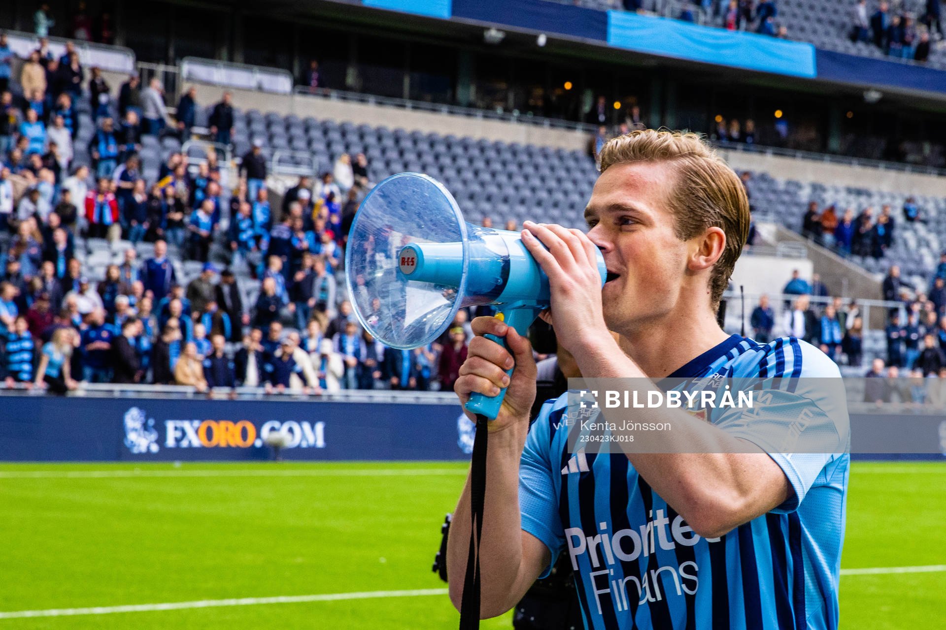 Djurgårdens Hampus Finndell jublar