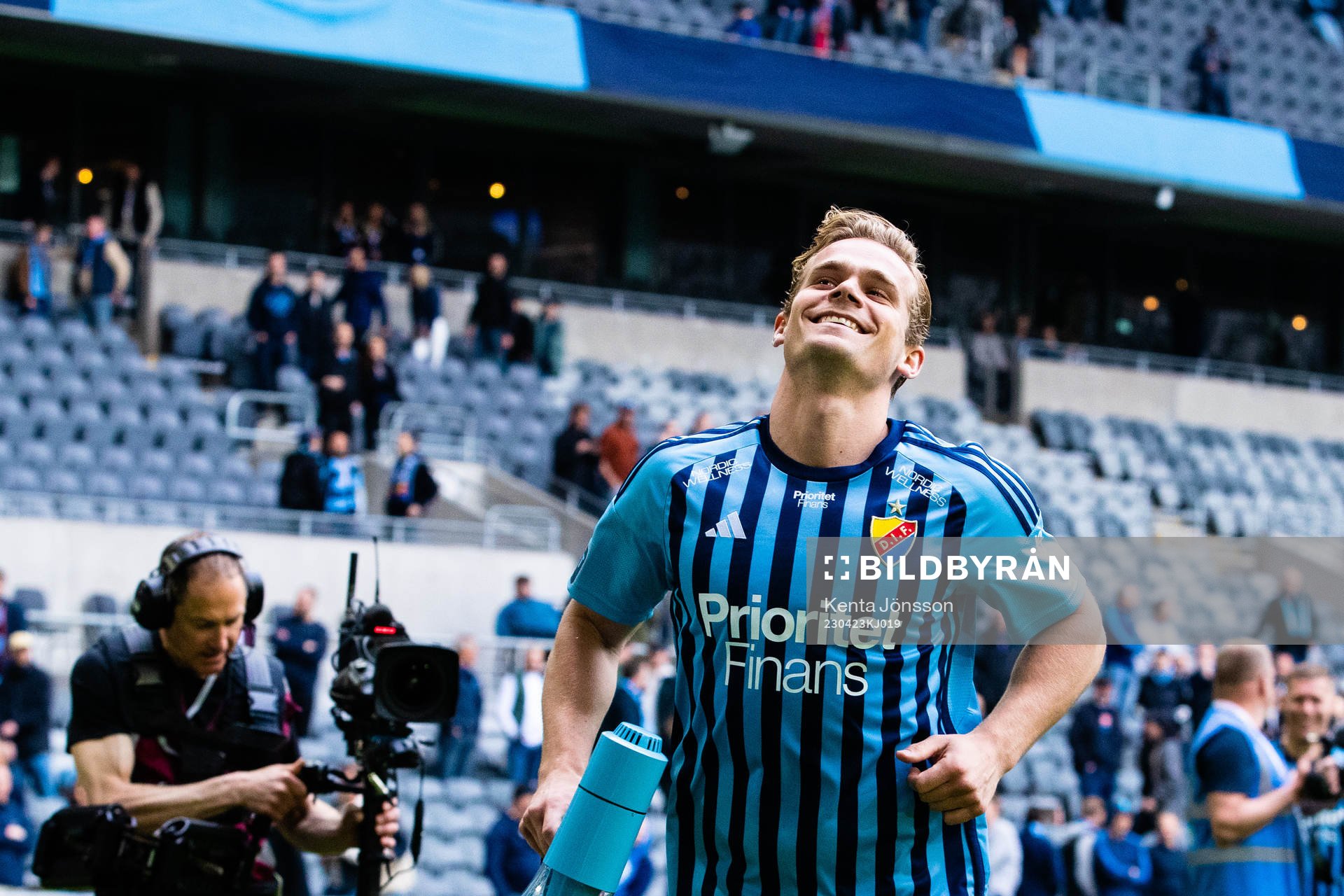Djurgårdens Hampus Finndell jublar