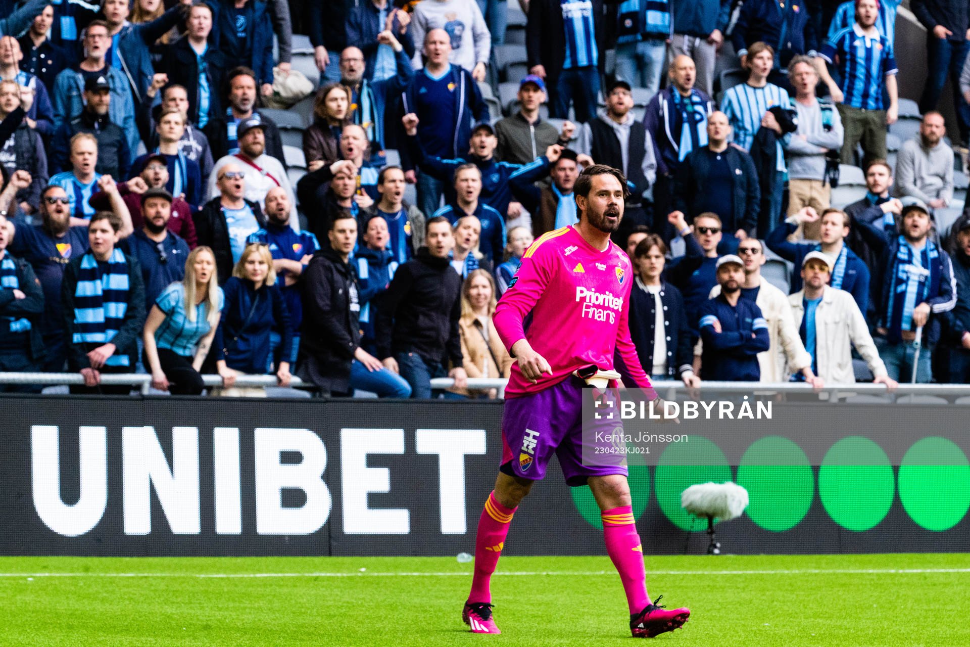 Djurgårdens målvakt Tommi Vaiho jublar