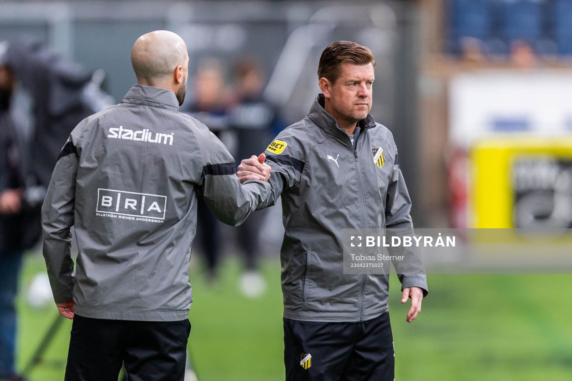 Häckens assisterande tränare Martin Foyston och
