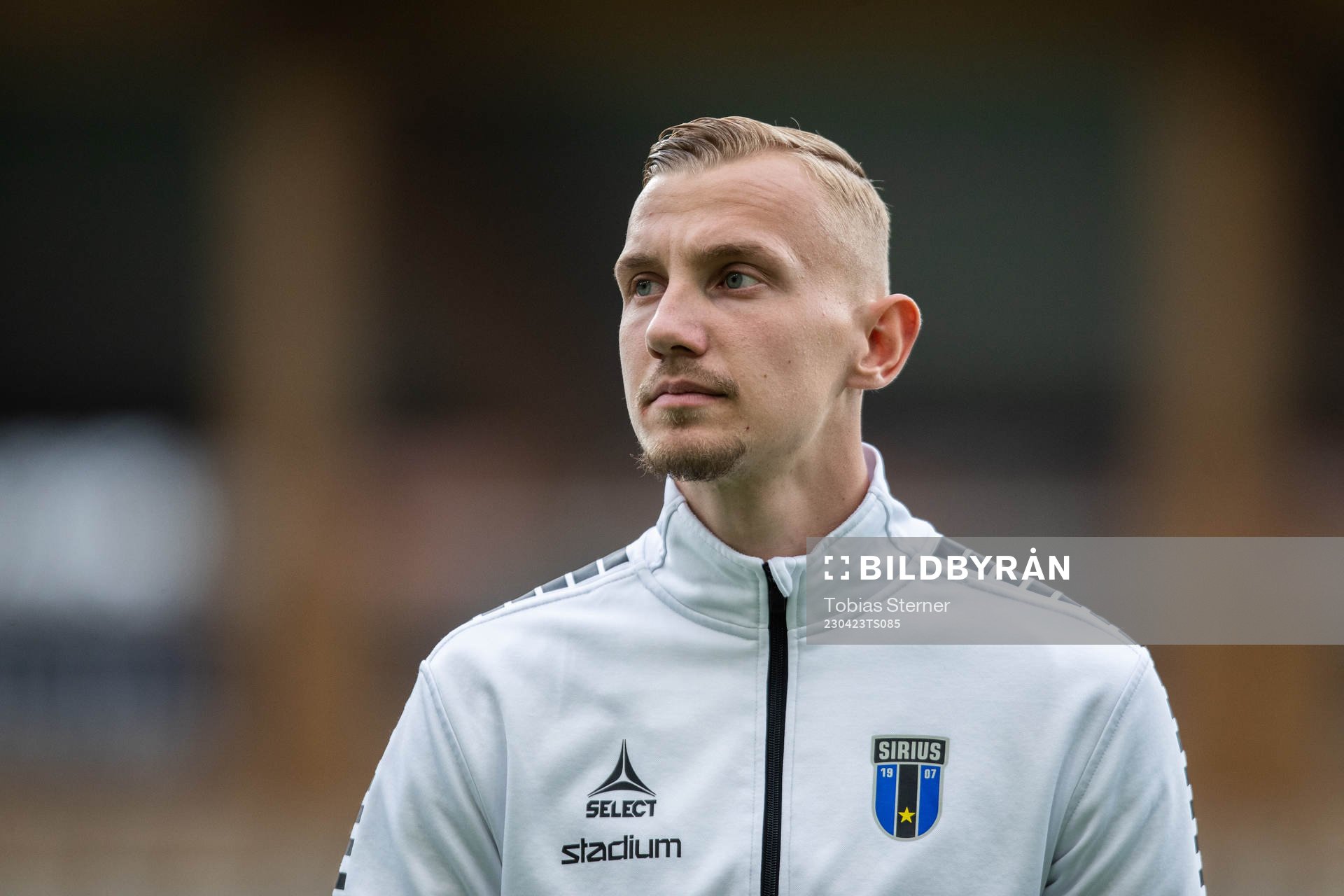 Sirius Jakob Voelkerling Persson inför fotbollsmatchen i Allsvenskan mellan Sirius och Häcken den 23 april 2023 i Uppsala. 