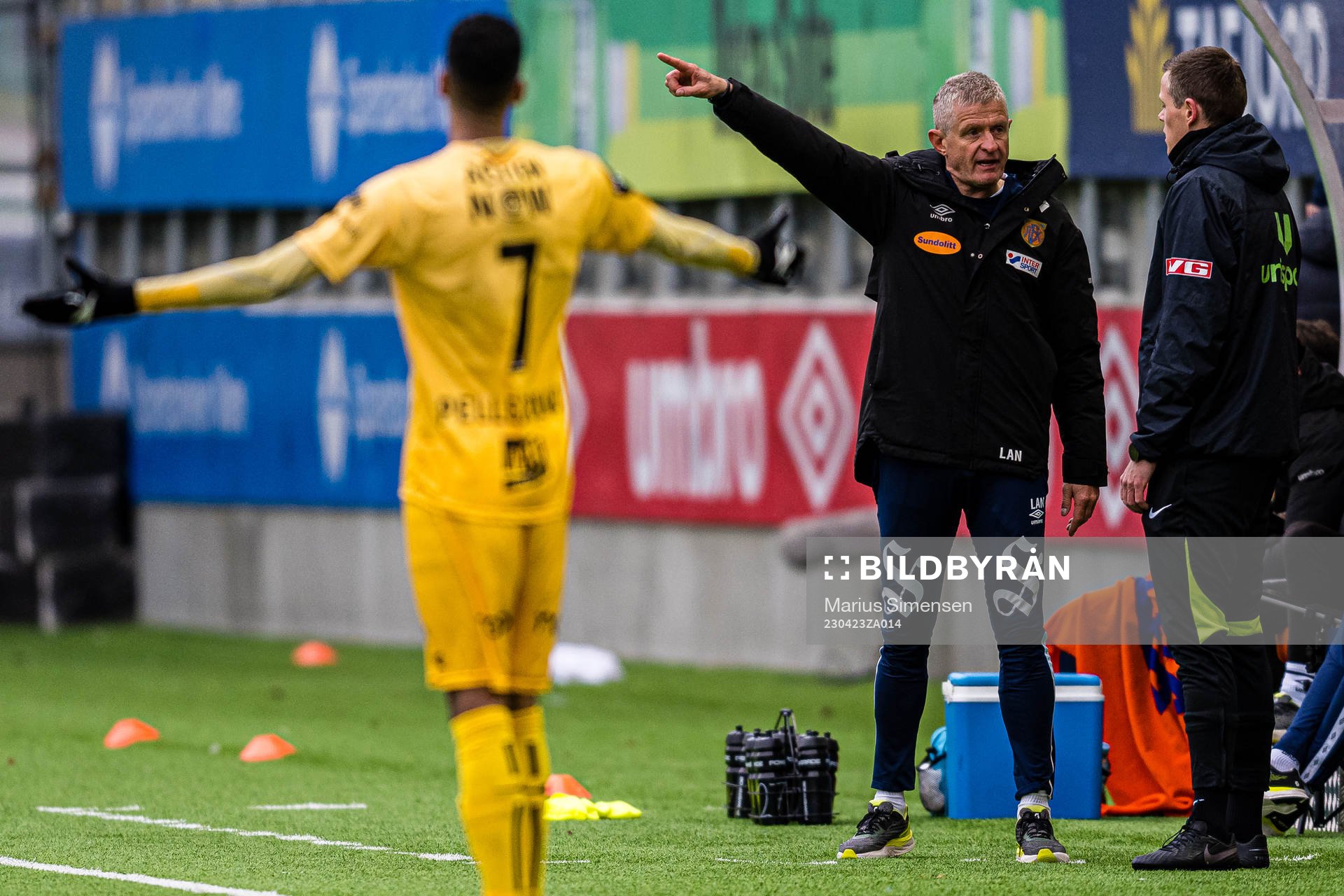 Lars Arne Nilsen, head coach of Aalesund, reacts
