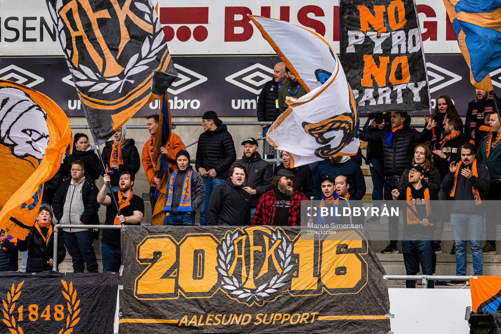 Spectators in the stands
