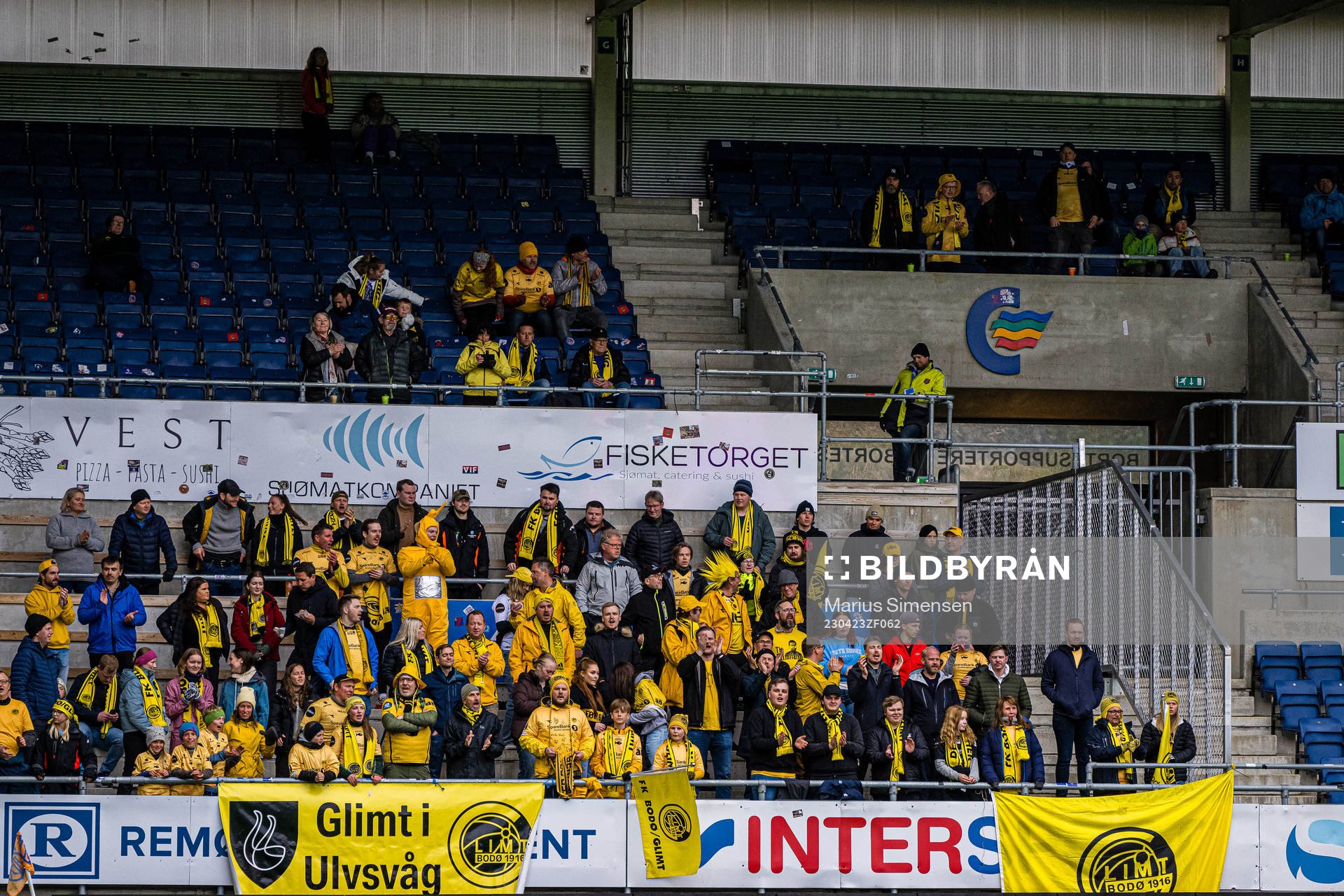 Spectators in the stands