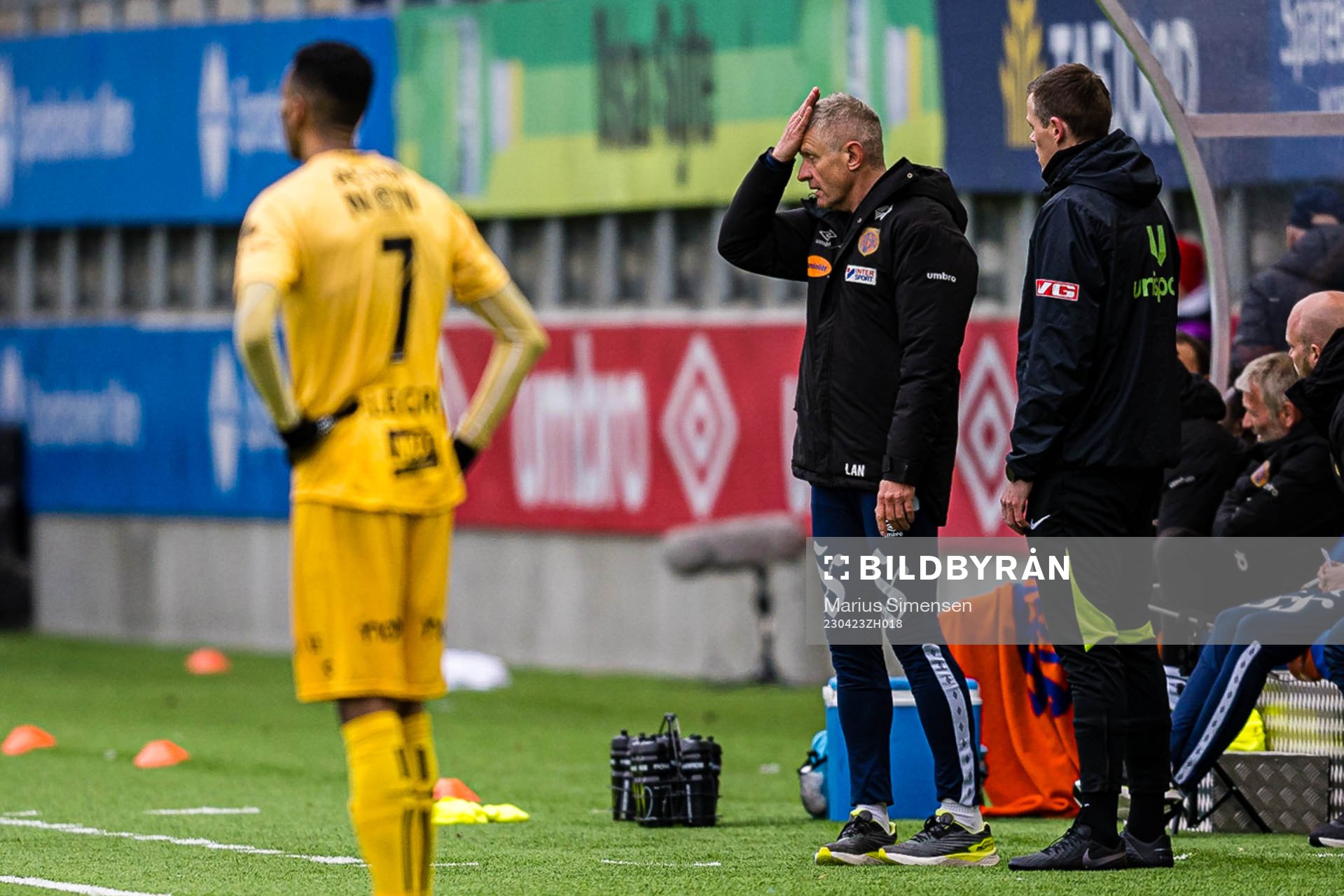 Lars Arne Nilsen, head coach of Aalesund, reacts