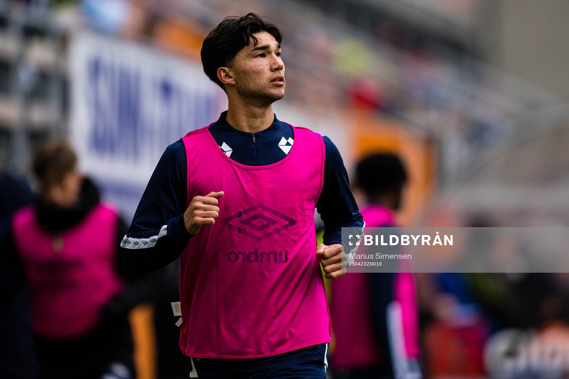 Bjørn Martin Kristensen of Aalesund warms up