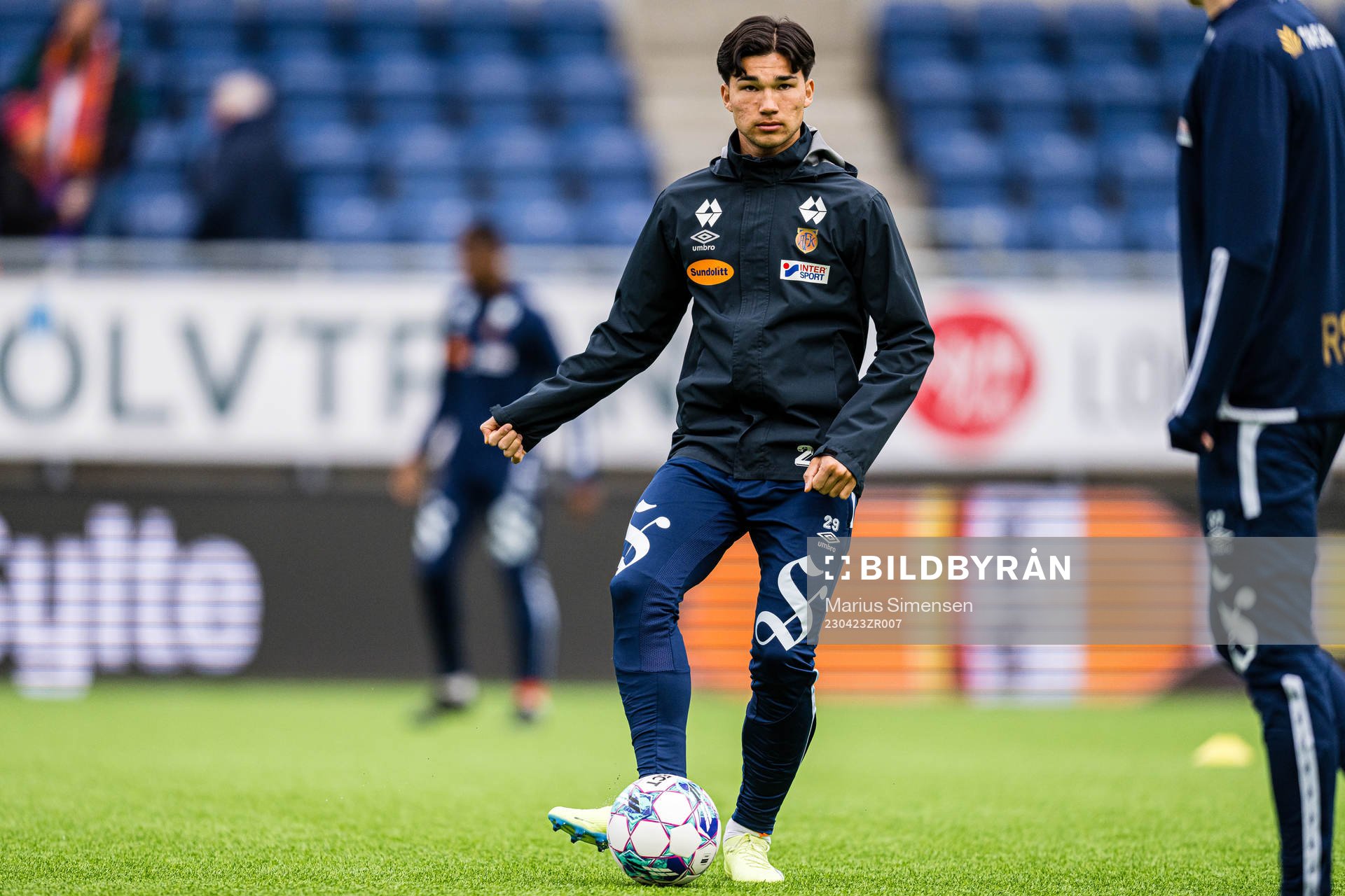 Bjørn Martin Kristensen of Aalesund warms up