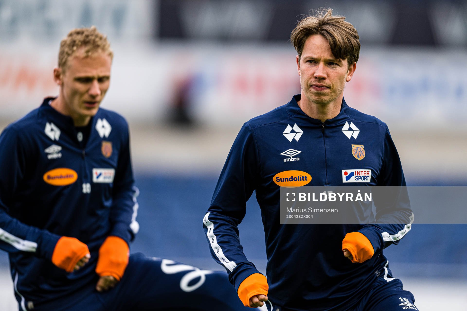 Kristoffer Ødemarksbakken of Aalesund warms up