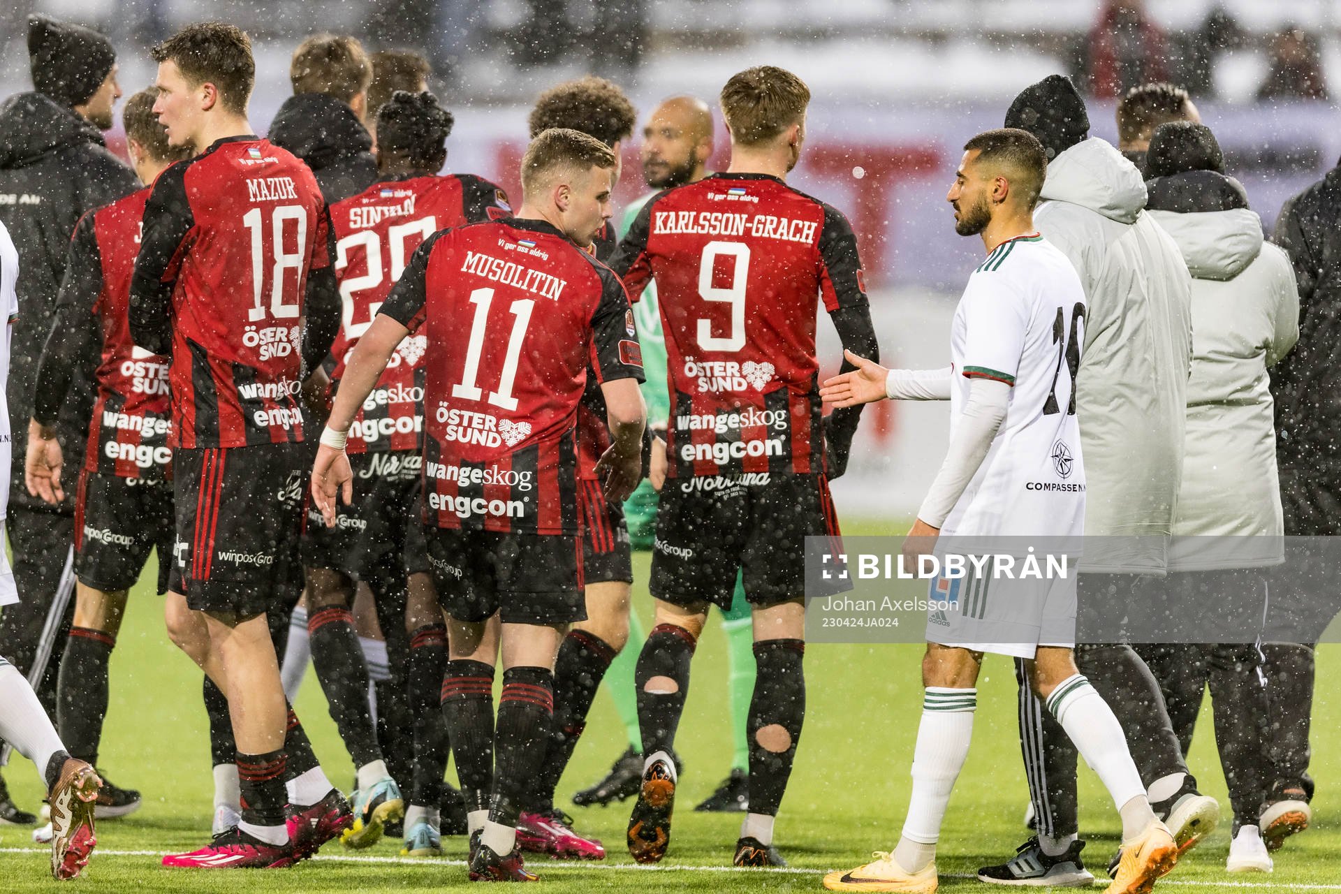 Östersunds spelare jublar