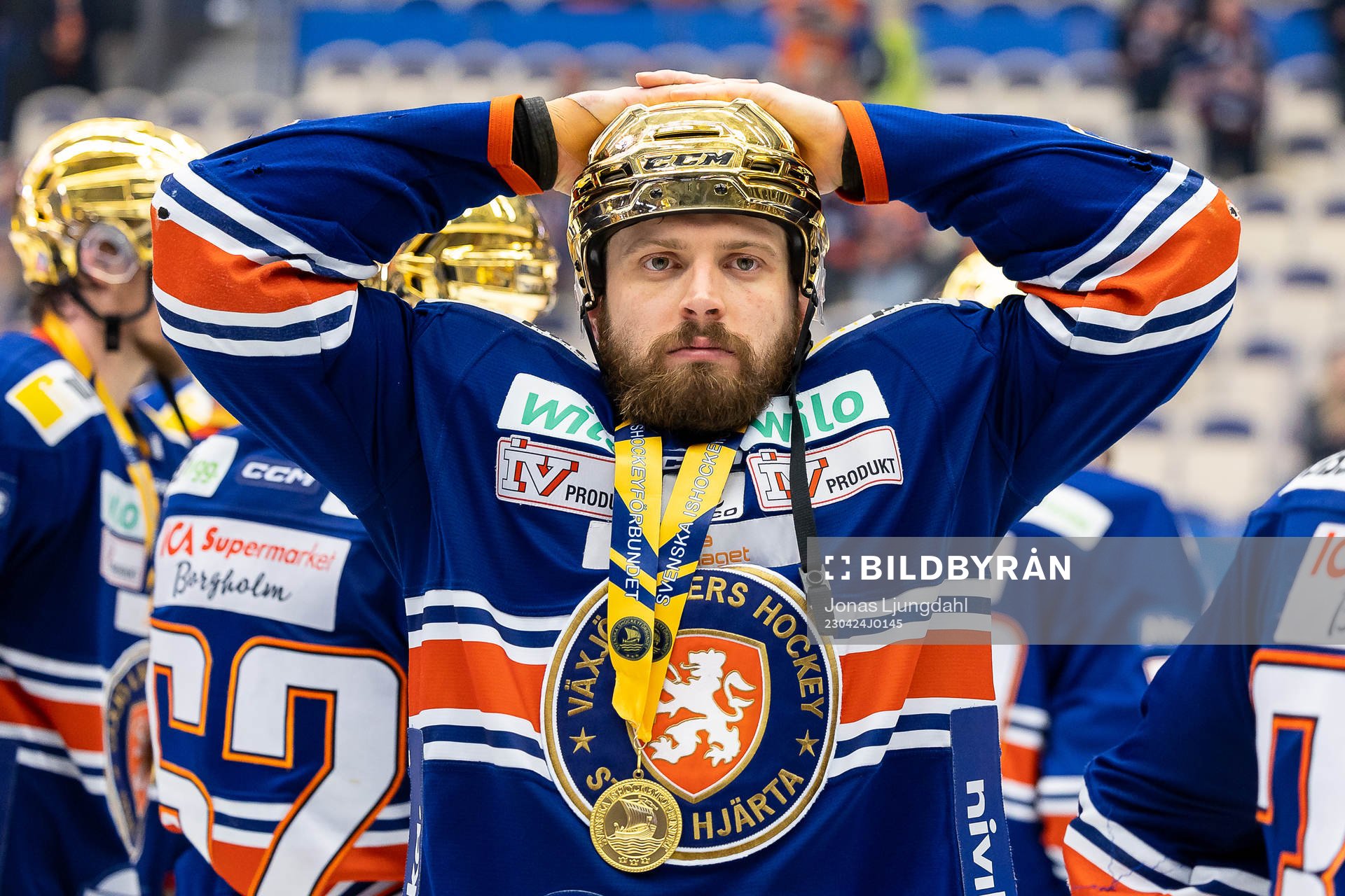 Växjös Lukas Bengtsson jublar