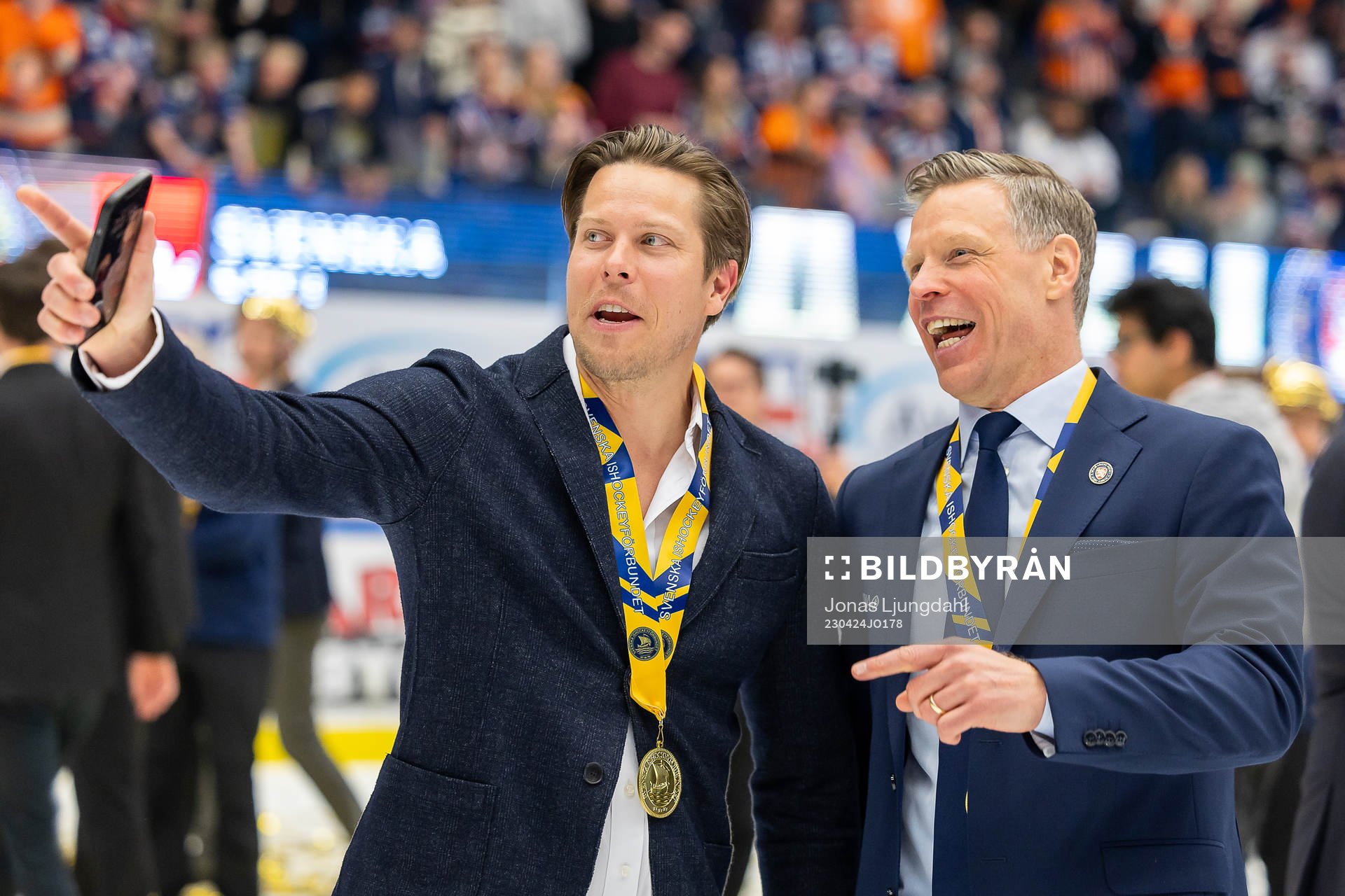 Växjös Viktor Fasth och assisterande tränare Nicklas