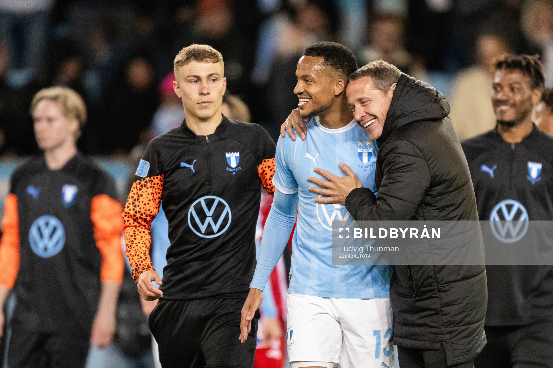 Malmö FFs Martin Olsson och assisterande tränare Nikola
