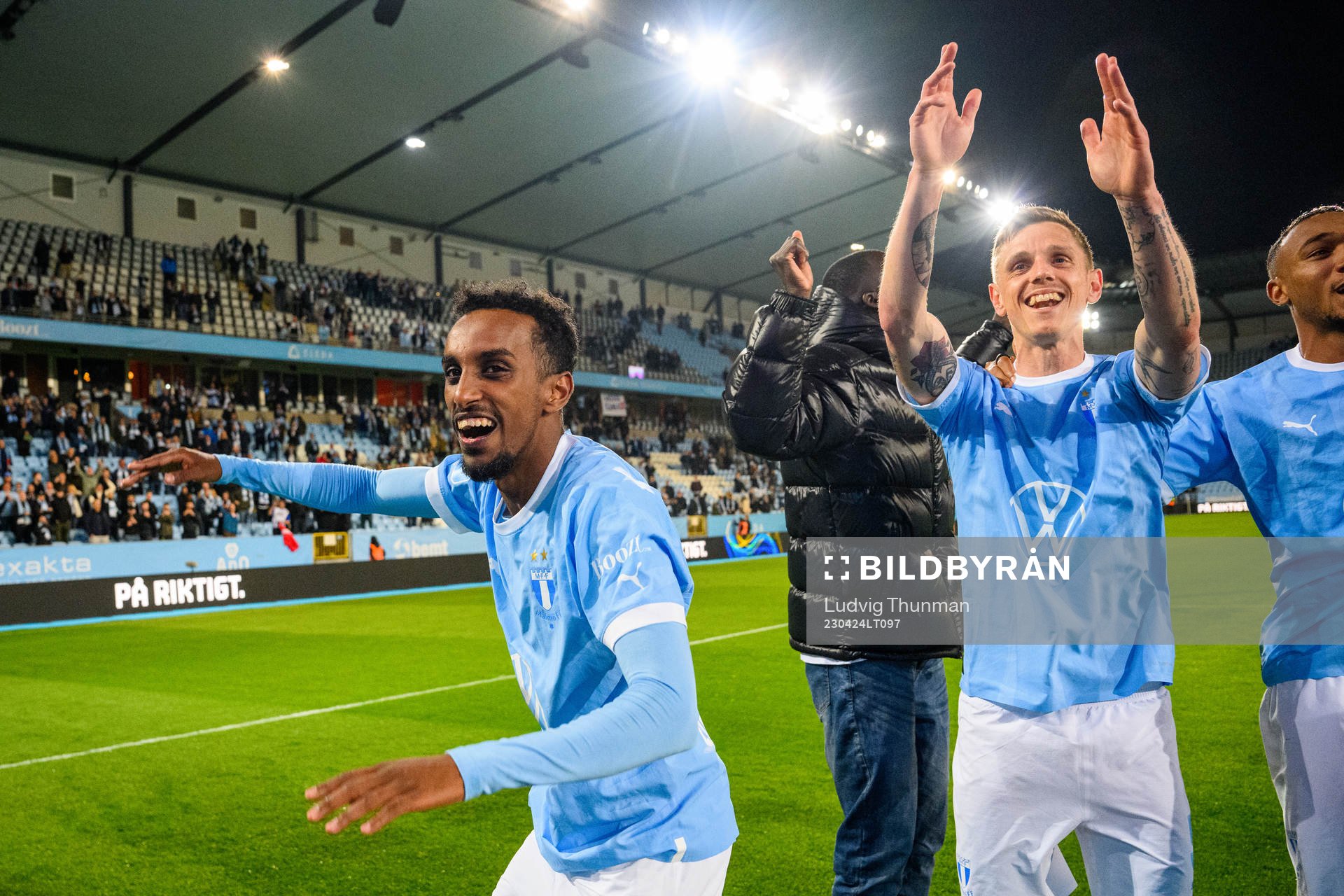 Malmö FFs Taha Ali och Søren Rieks jublar