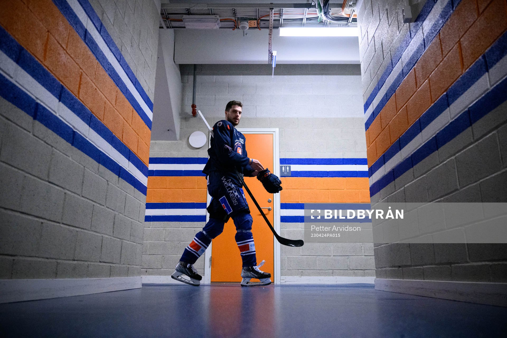 Växjös Hardy Häman Aktell innan final fem i SHL mellan
