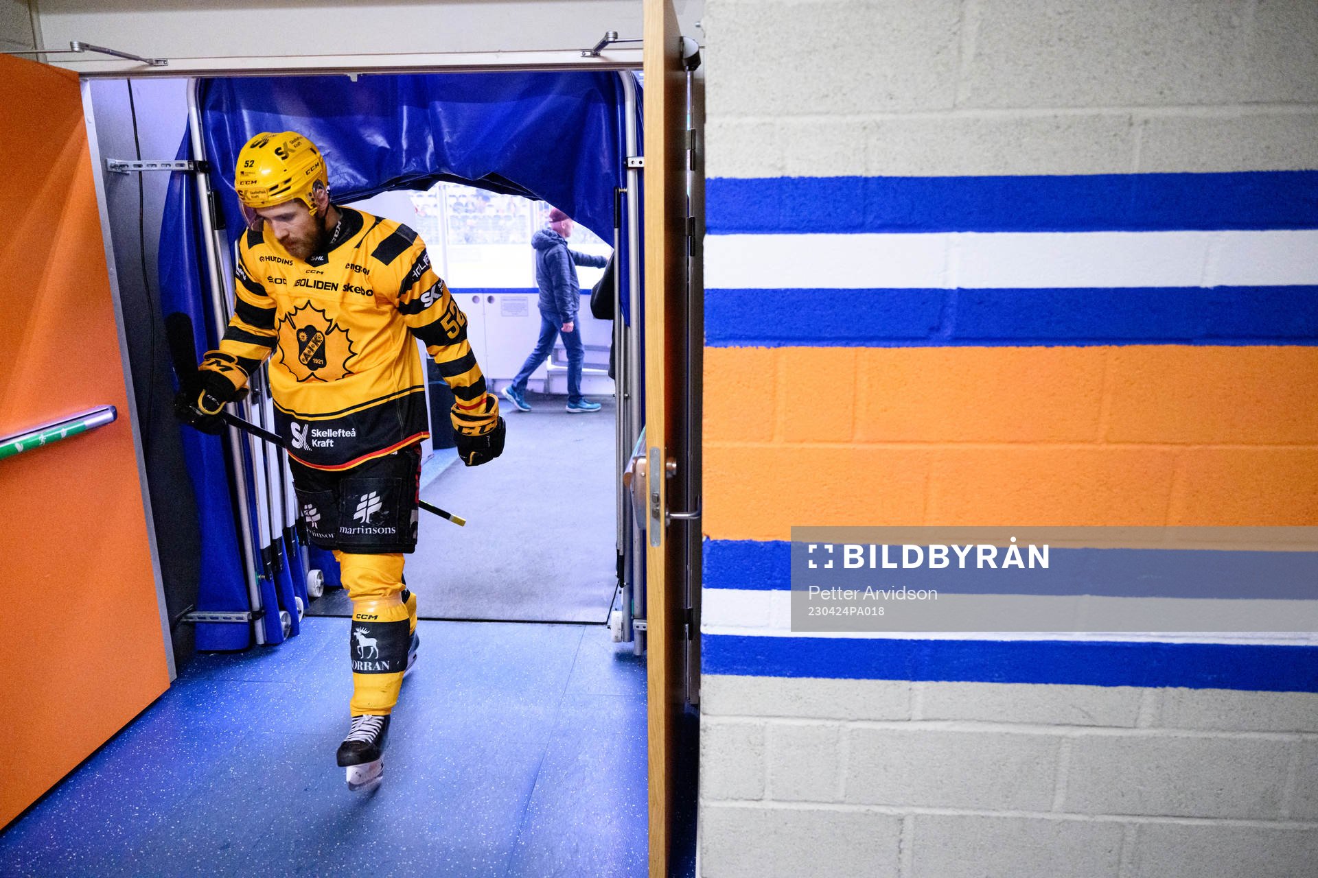 Skellefteås Arvid Lundberg innan final fem i SHL mellan