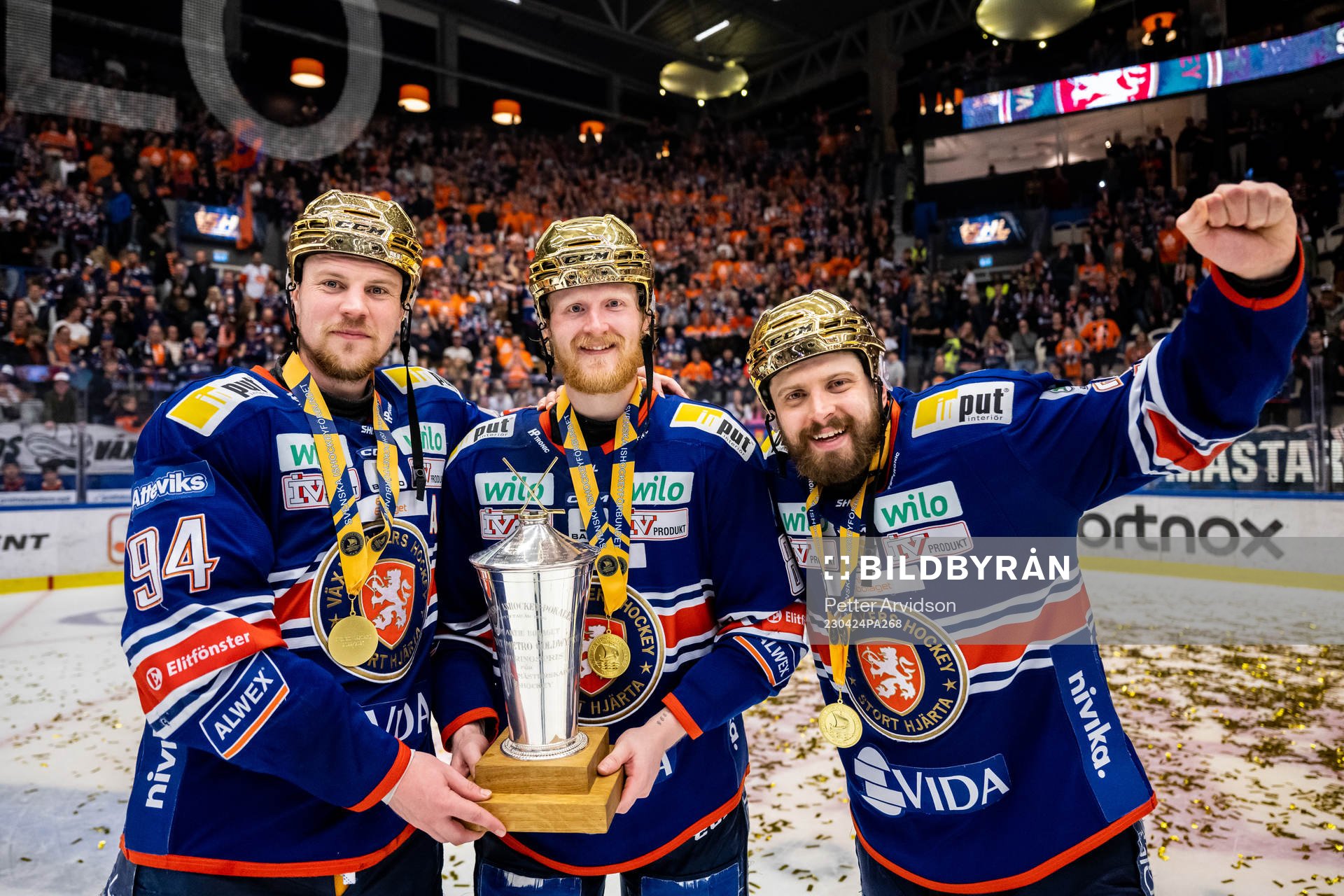 Växjös Joel Persson, Joachim Blichfeld och Lukas