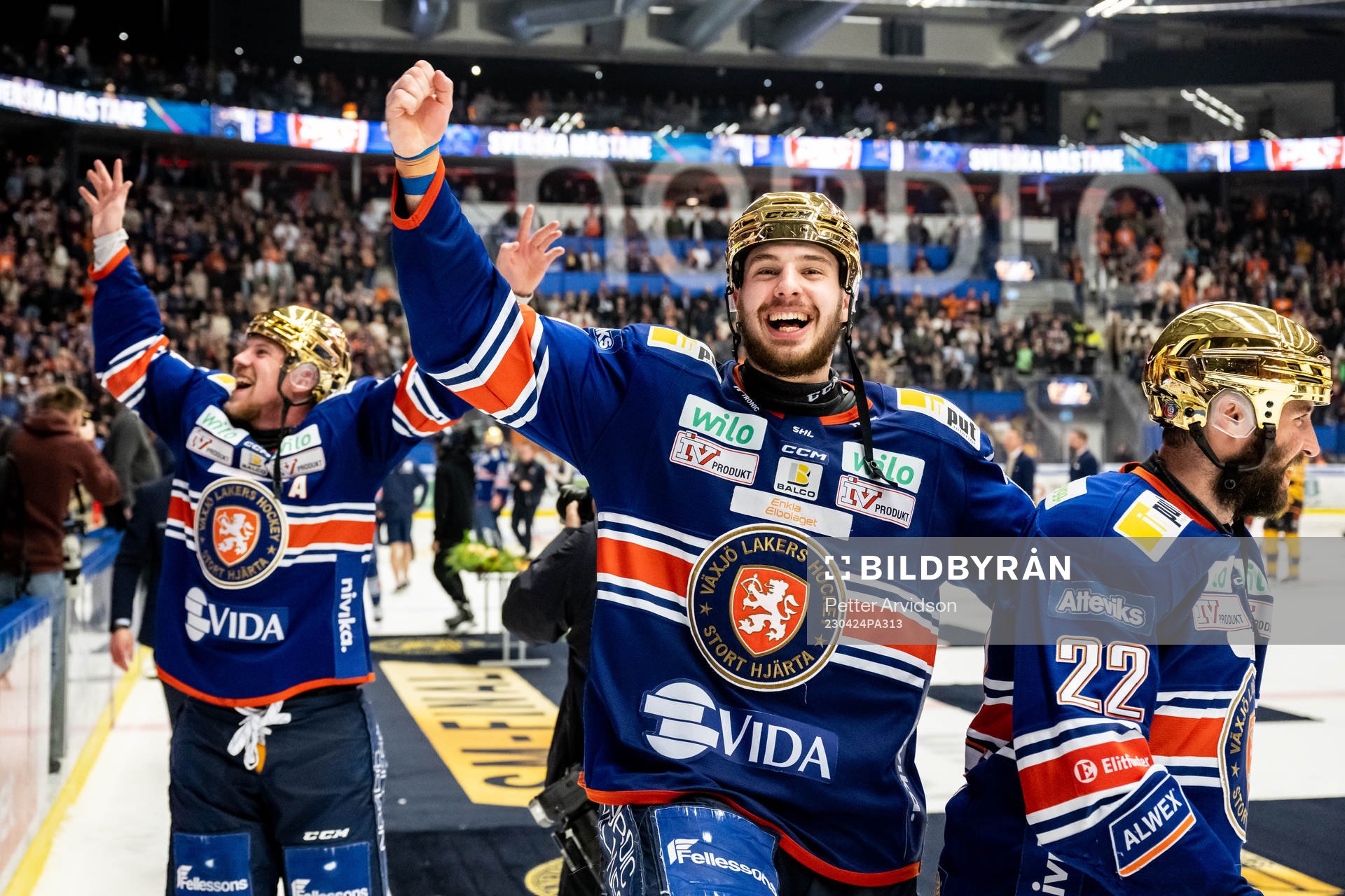 Växjös Hardy Häman Aktell jublar