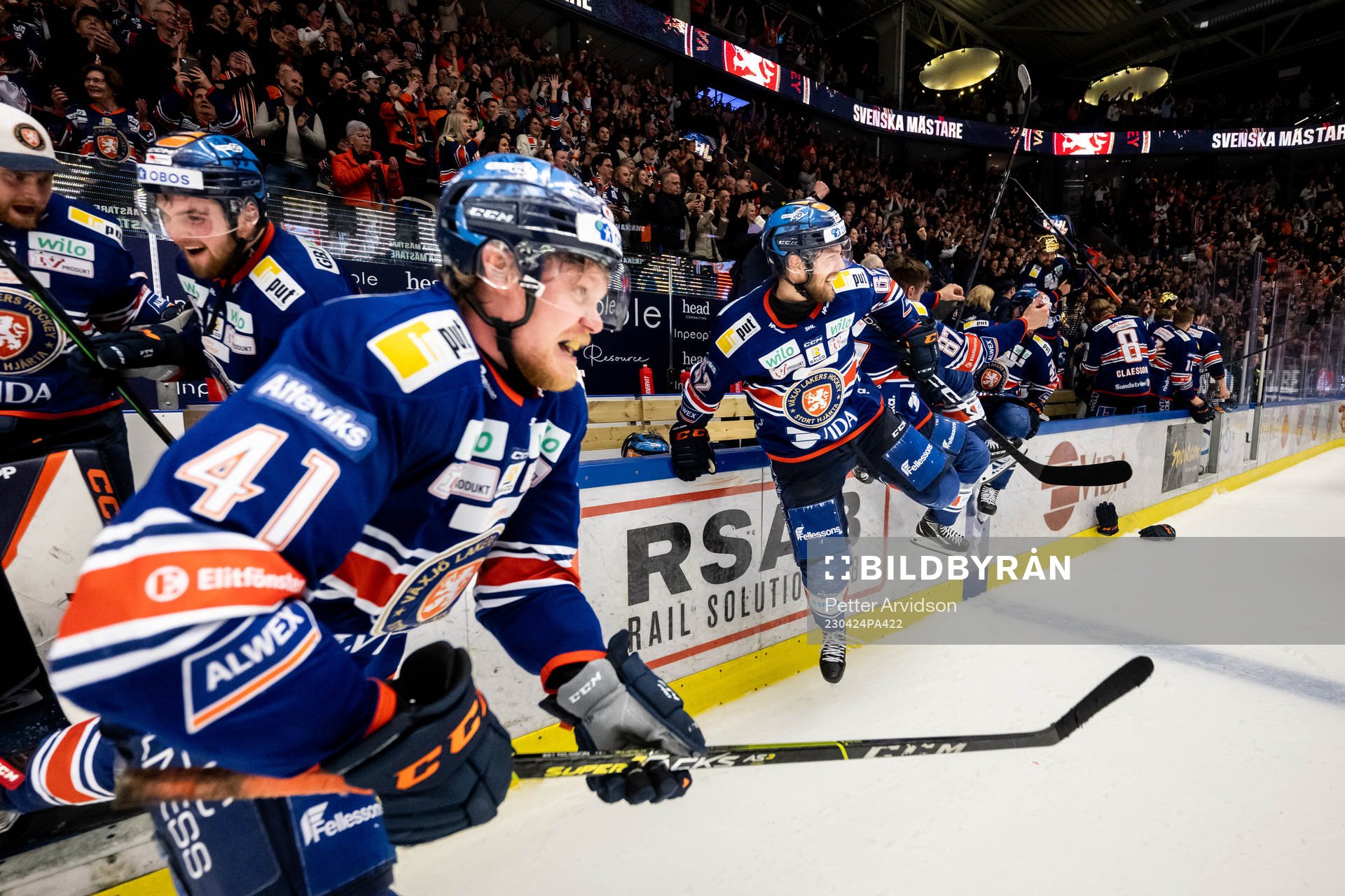 Växjös Ludvig Nilsson och Manuel Ågren jublar på