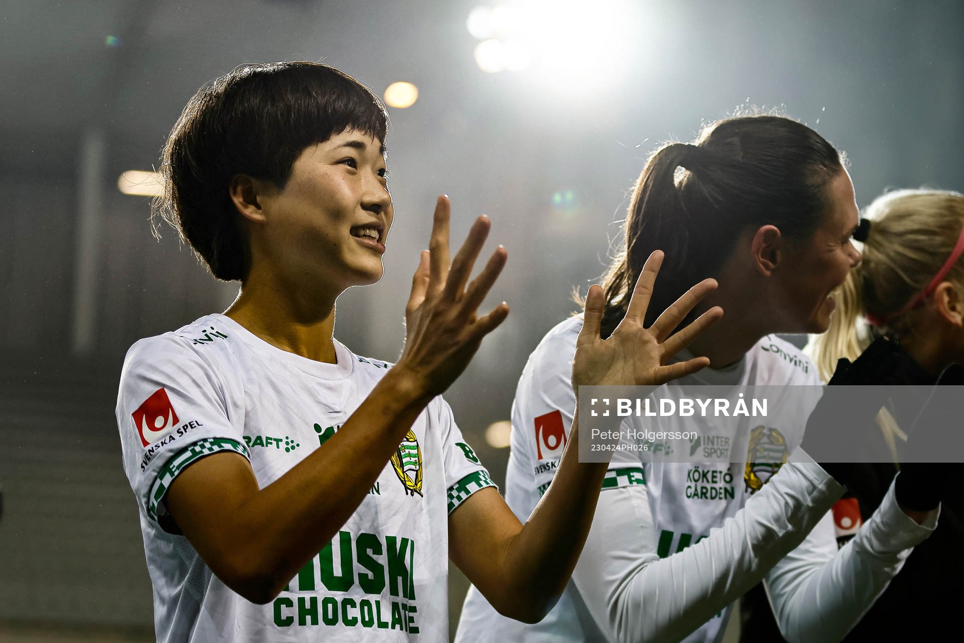 Hammarbys Maika Hamano jublar