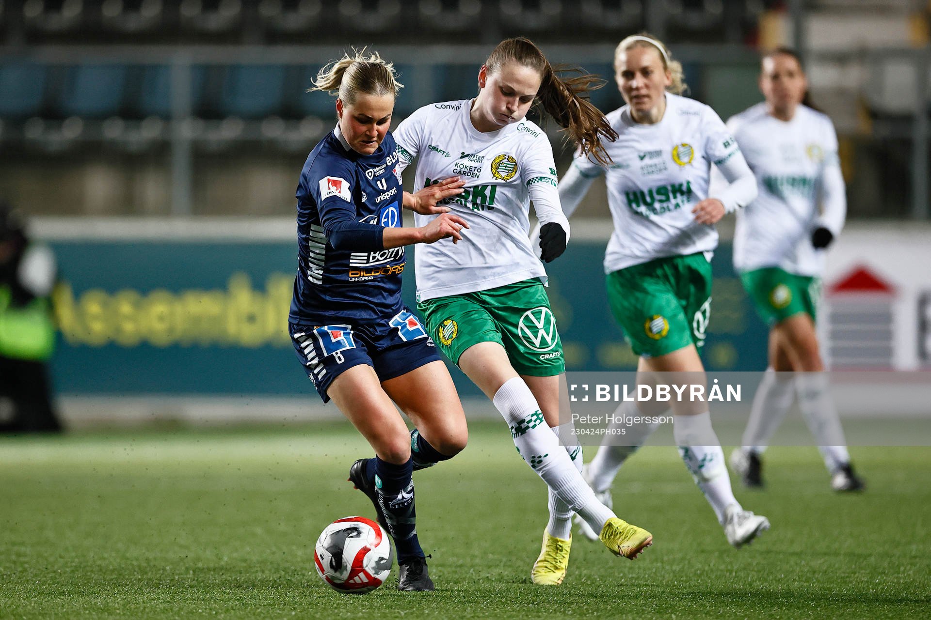 Linköpings Johanna Svedberg och Hammarbys Hanna Folkesson
