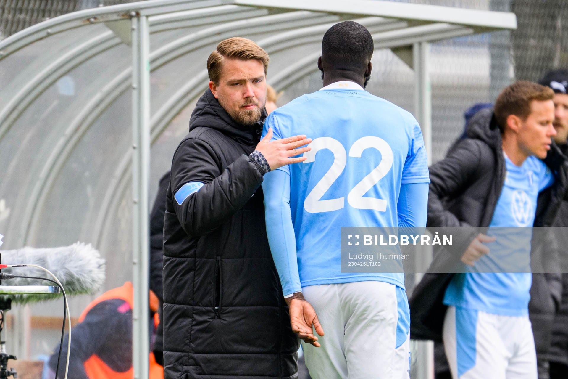Tränare Theodor Olsson och Mahamé Siby
