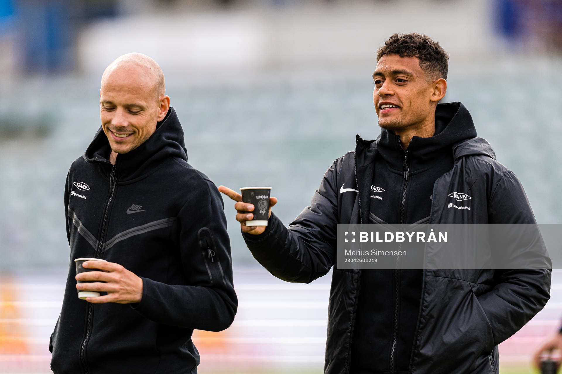 Ruben Kristiansen and Japhet Sery Larsen of Brann arrives