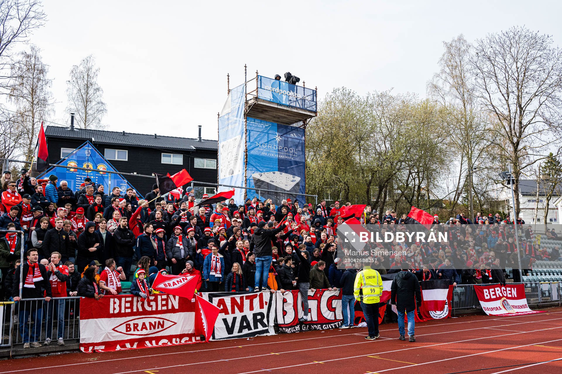 Spectators in the stands