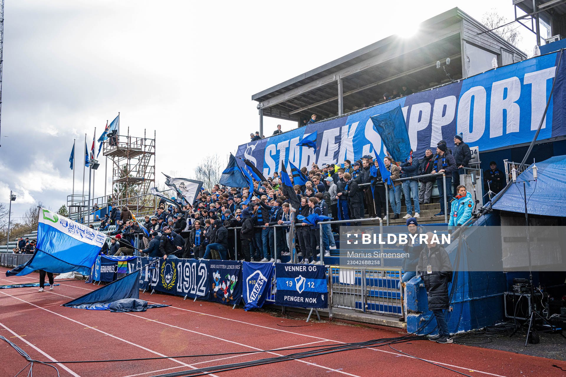 Spectators in the stands