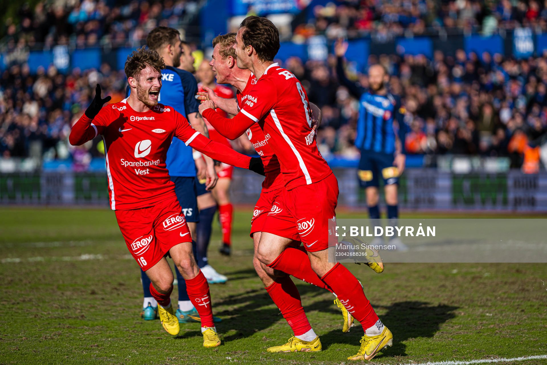 Aune Heggebø of Brann celebrates