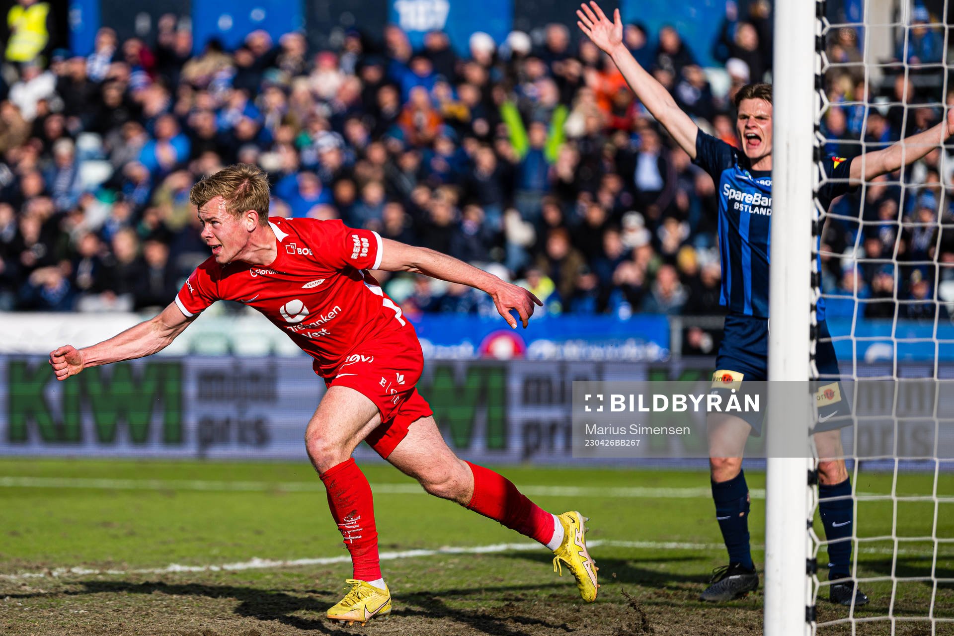 Aune Heggebø of Brann celebrates