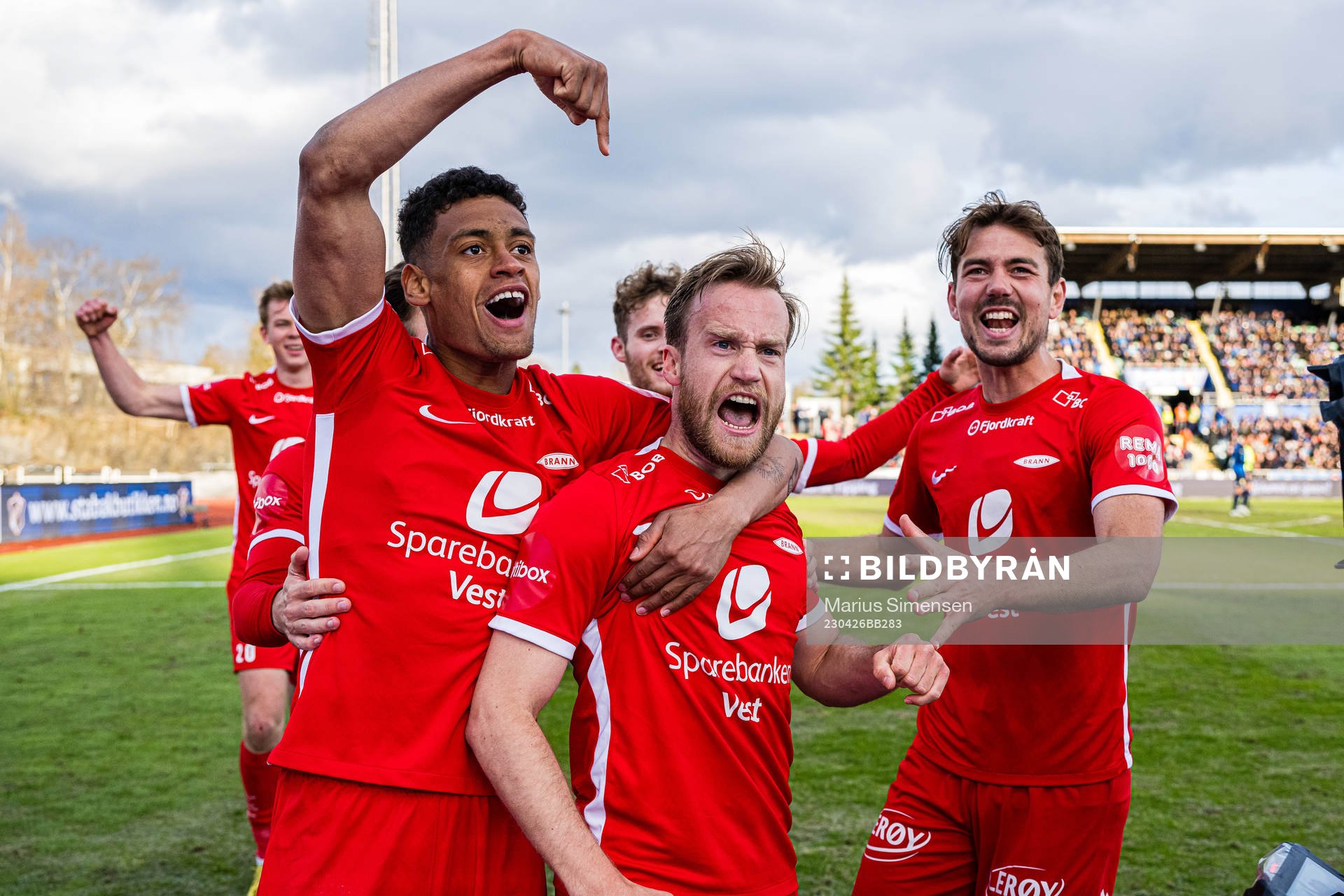 Bård Finne of Brann celebrates