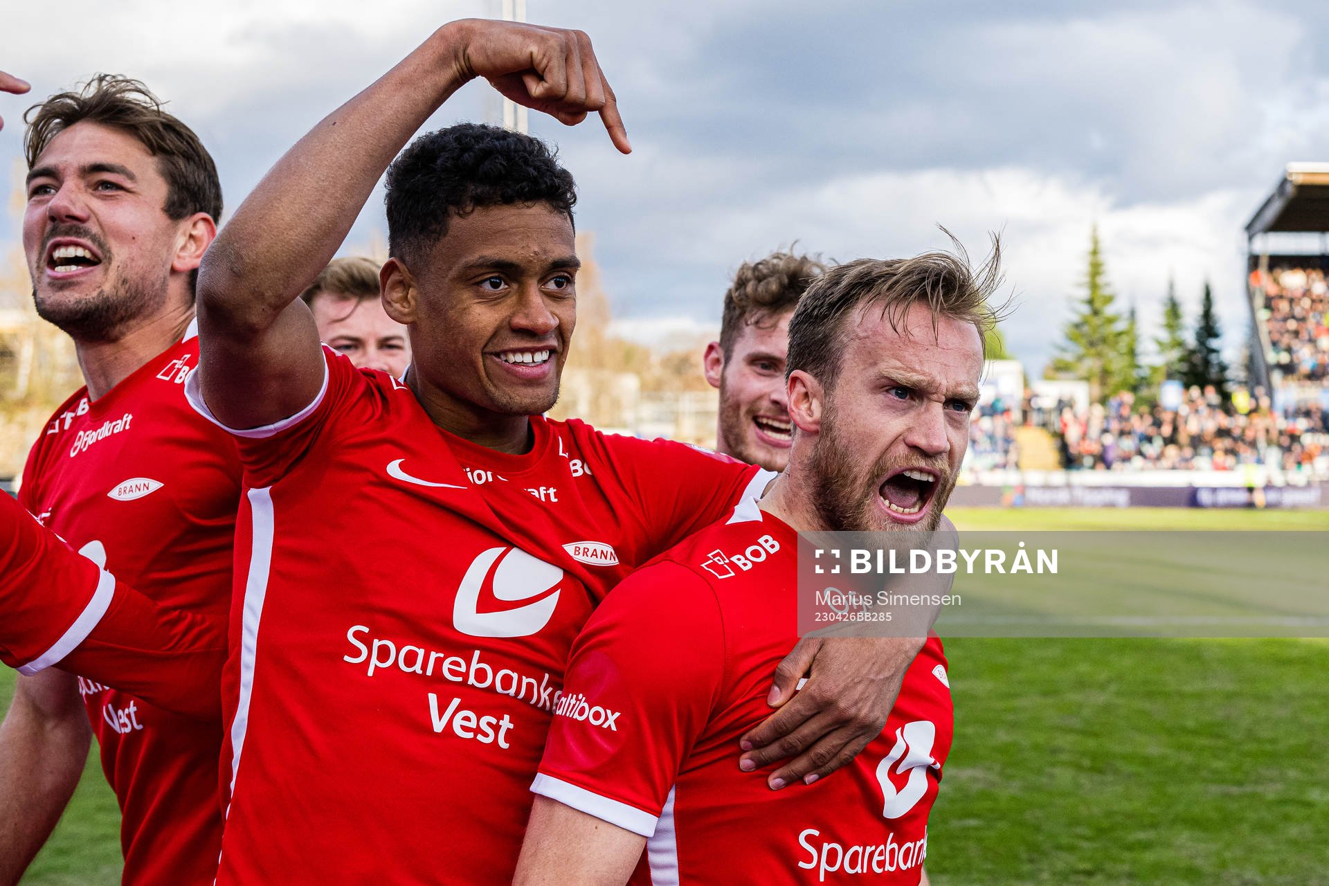 Bård Finne of Brann celebrates
