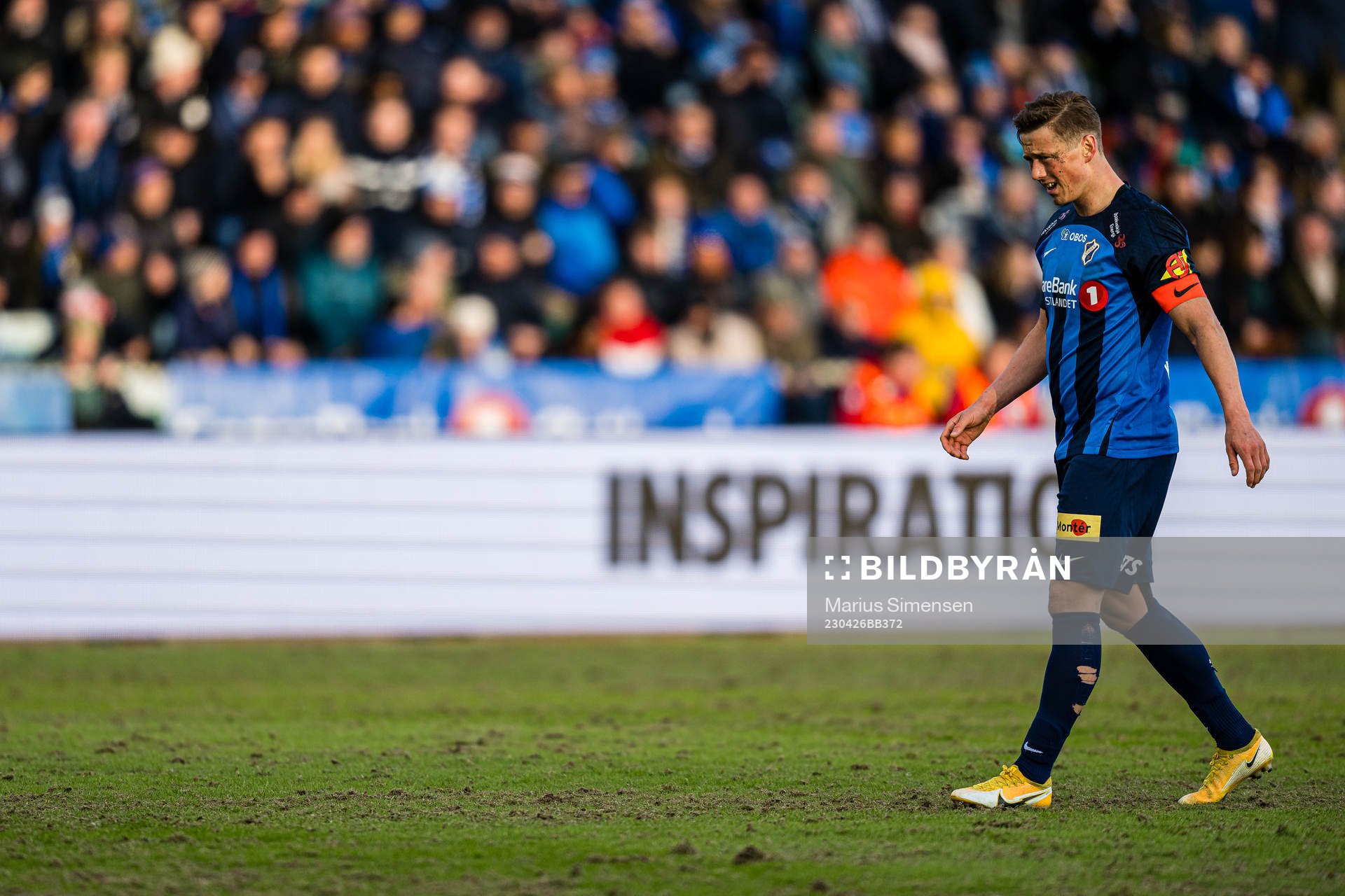 Fredrik Haugen of Stabæk looks dejected the cup match