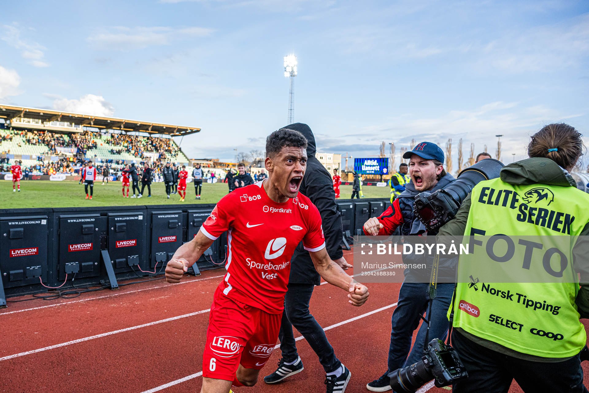 Mathias Rasmussen of Brann celebrates