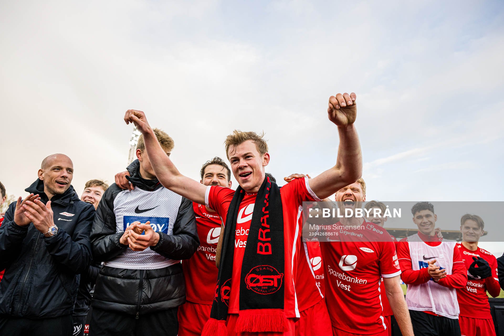 Aune Heggebø and Sivert Heltne Nilsen of Brann celebrates