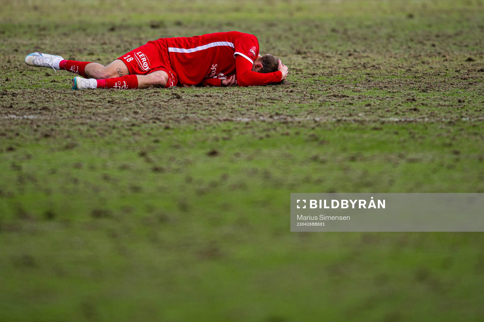 David Møller Wolfe of Brann in pain