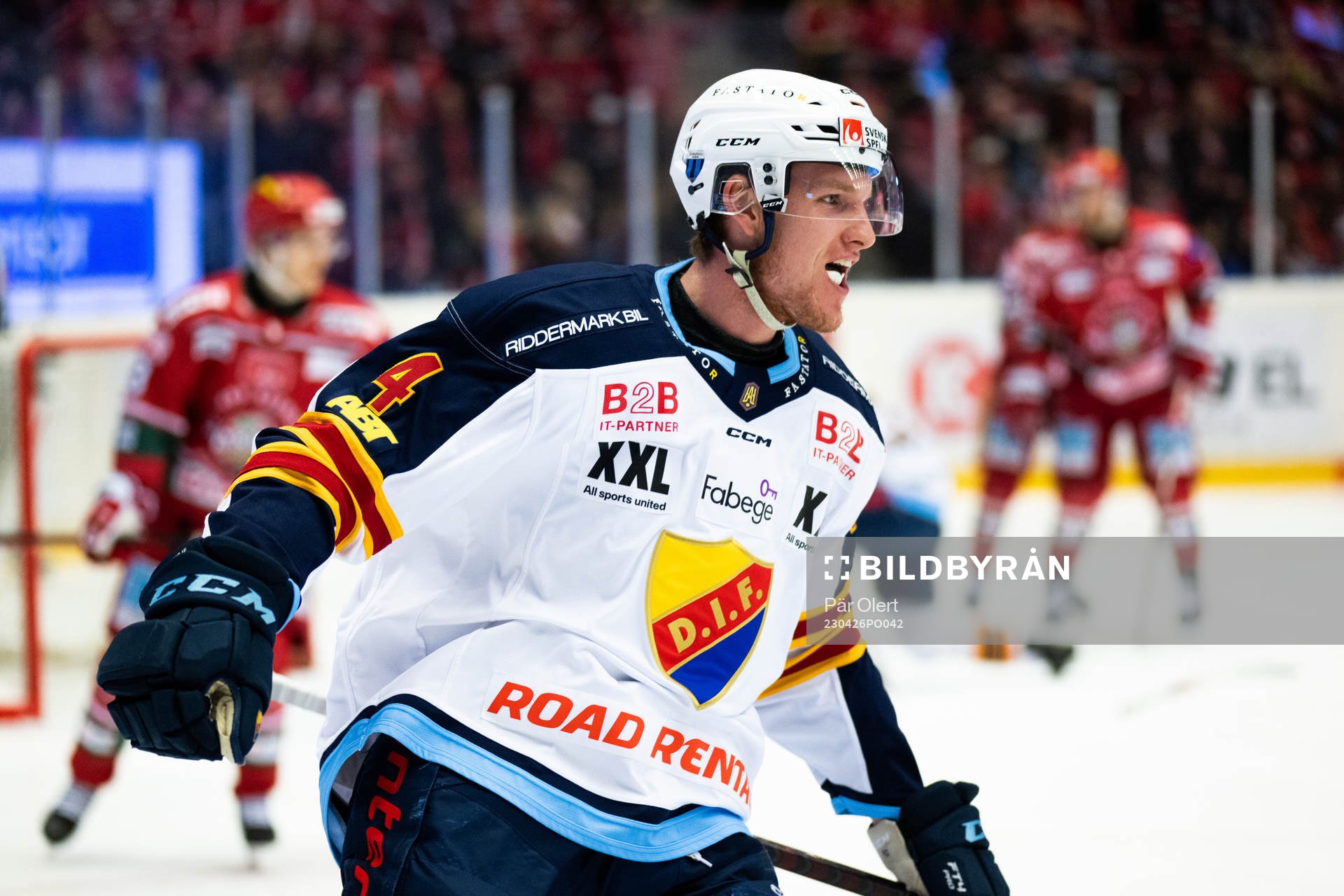 Djurgårdens Edvin Hammarlund jublar