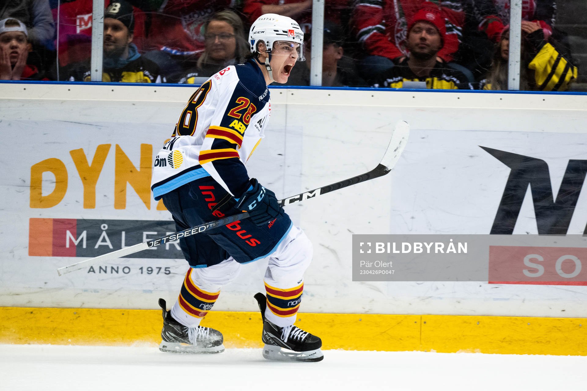 Djurgårdens Liam Öhgren jublar