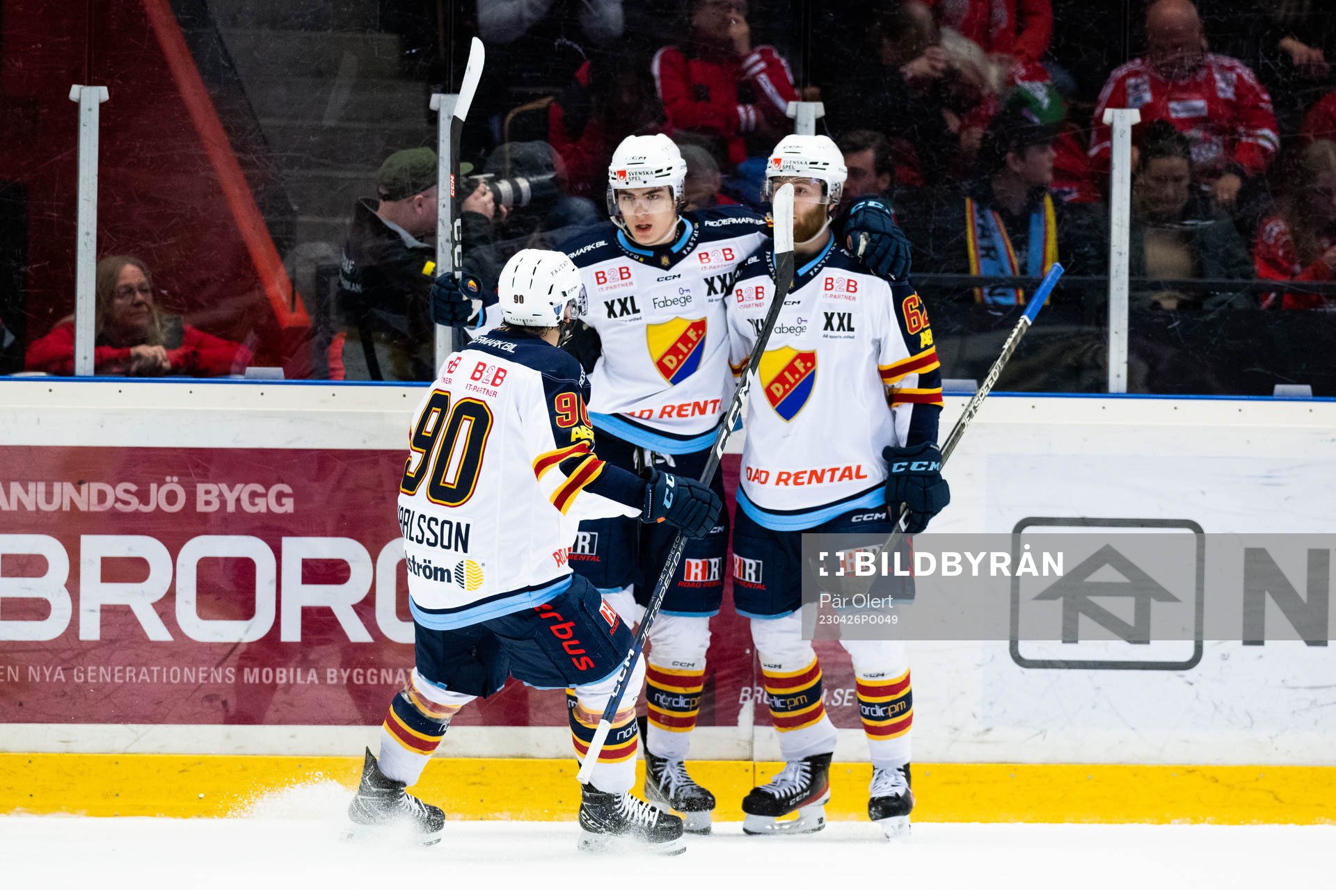 Djurgårdens Liam Öhgren jublar