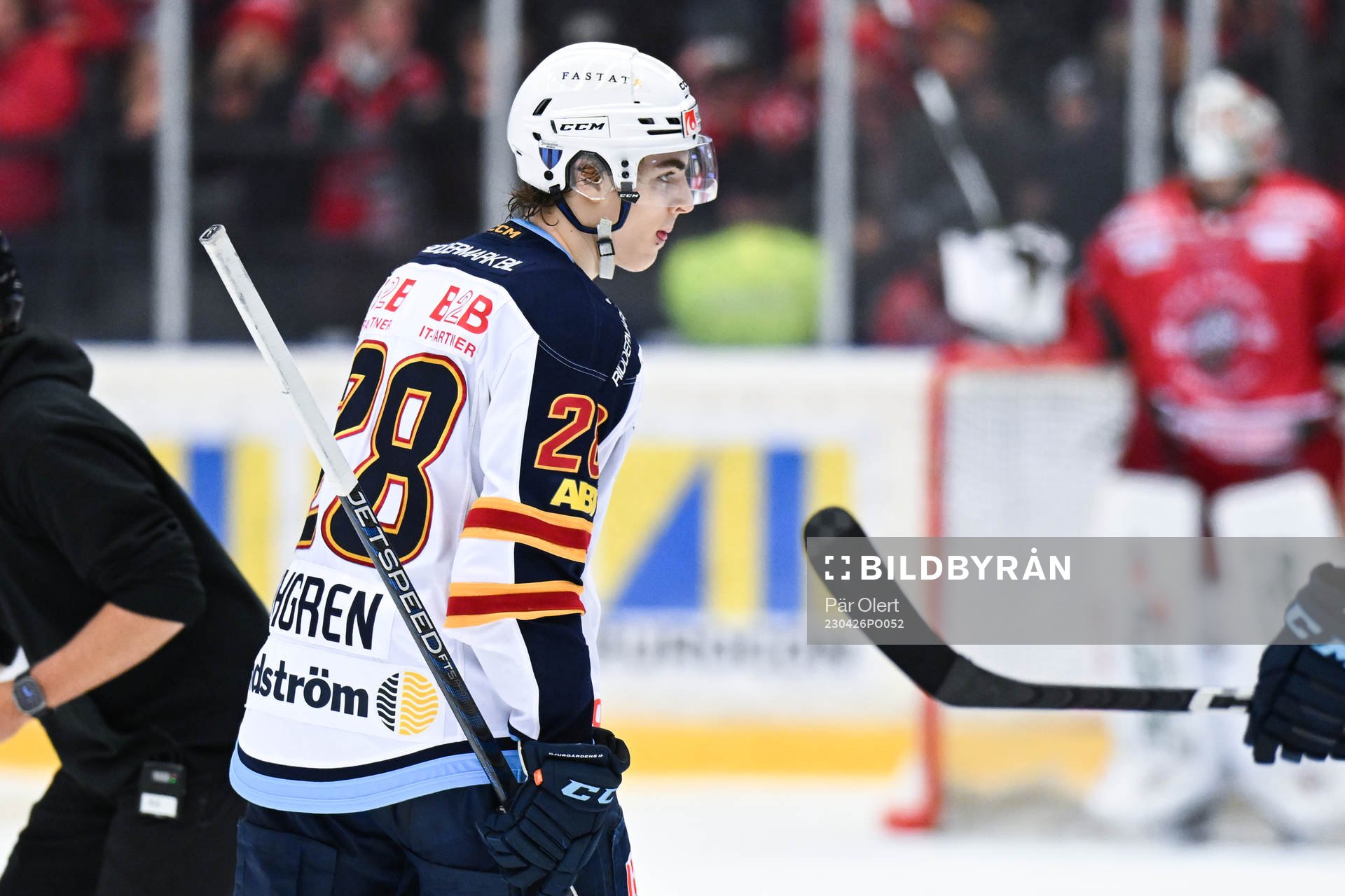 Djurgårdens Liam Öhgren jublar