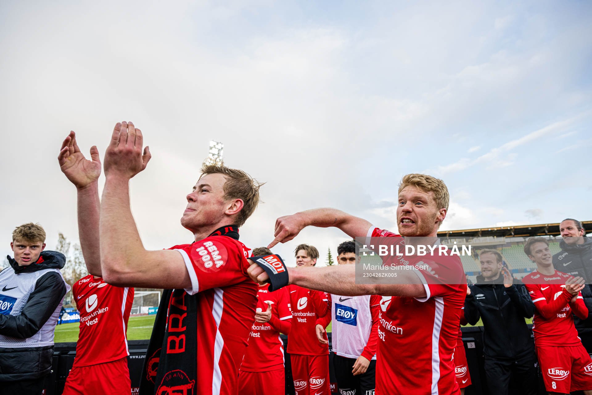 Aune Heggebø and Sivert Heltne Nilsen of Brann celebrates