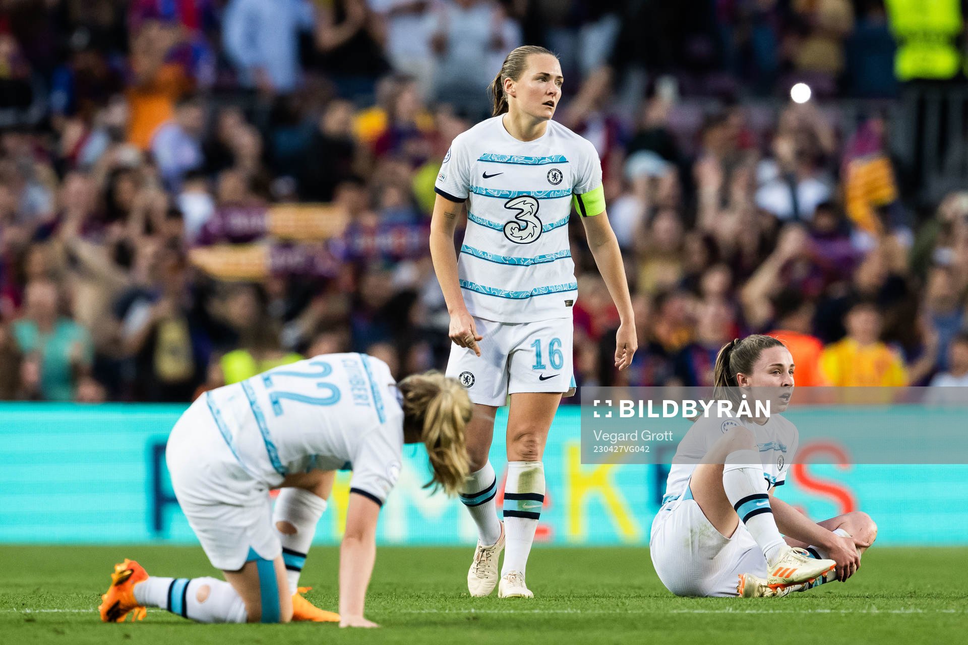 Magdalena Eriksson of Chelsea looks dejected
