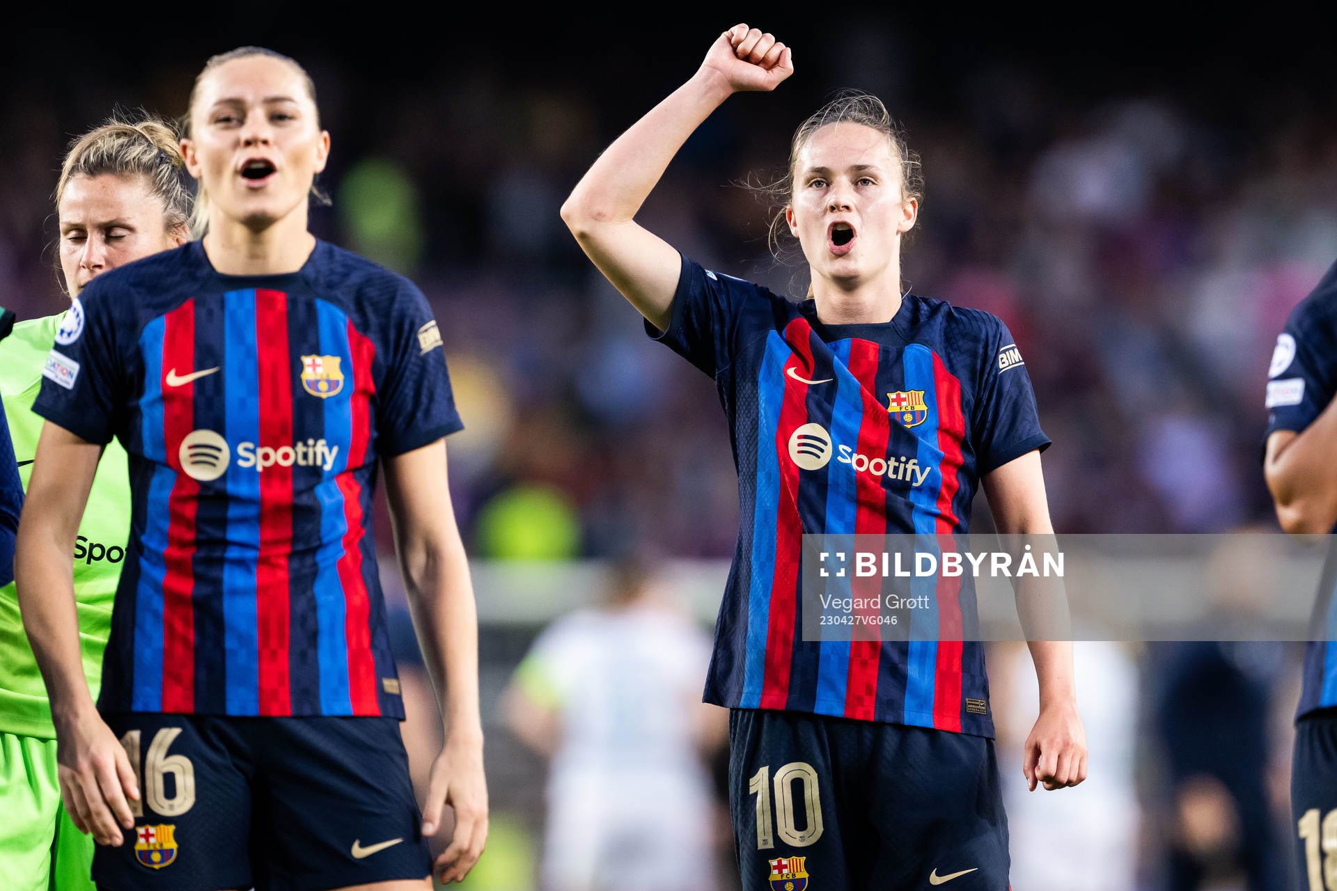 Fridolina Rolfö and Caroline Graham Hansen of Barcelona