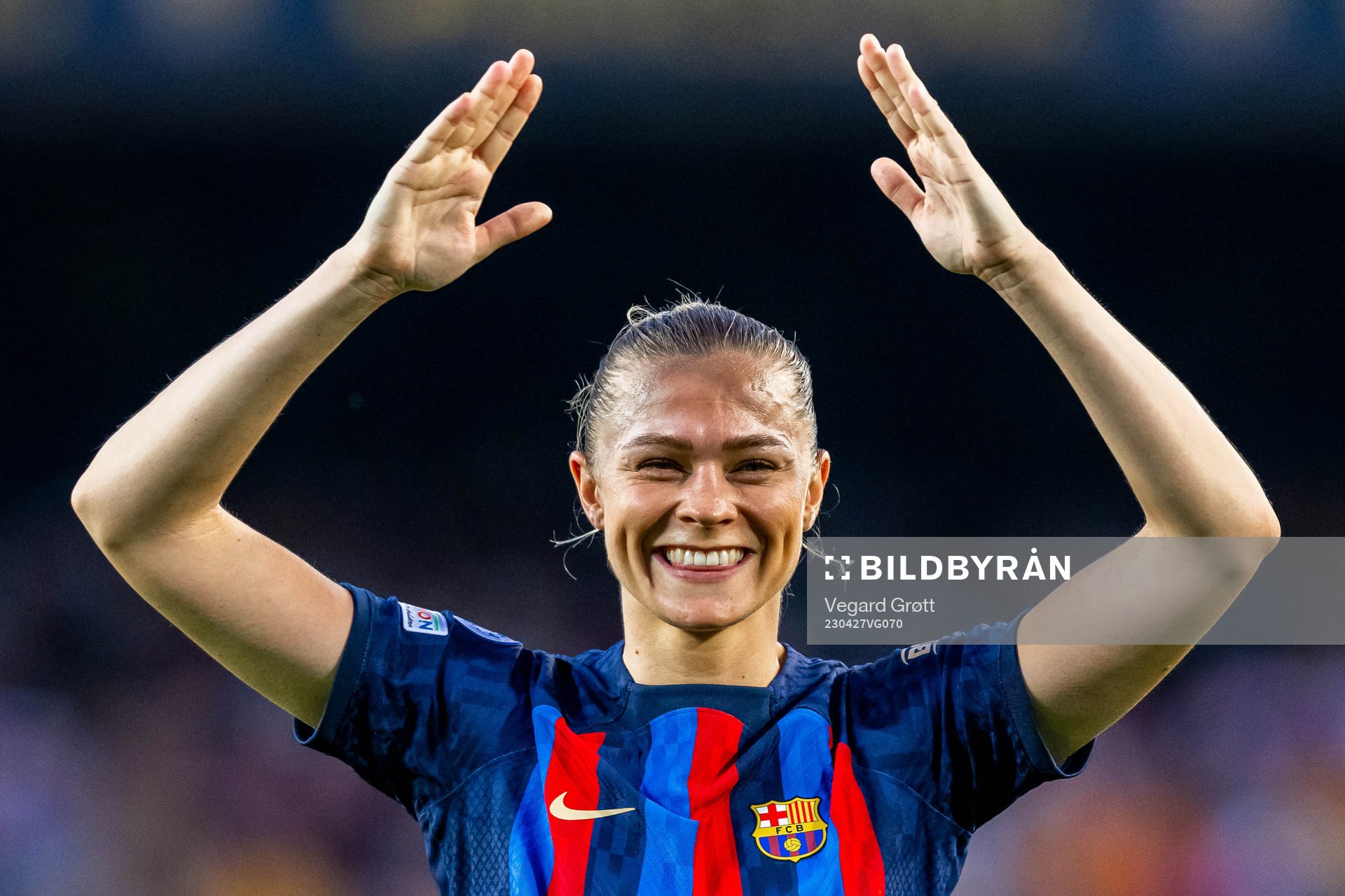 Fridolina Rolfö of Barcelona celebrates
