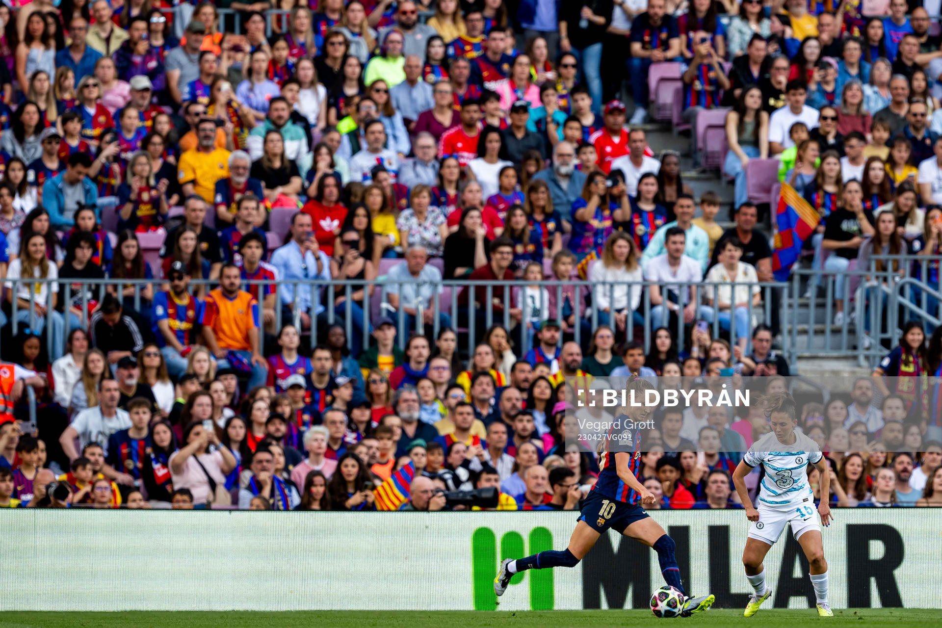 during the UEFA Women's Champions League football match