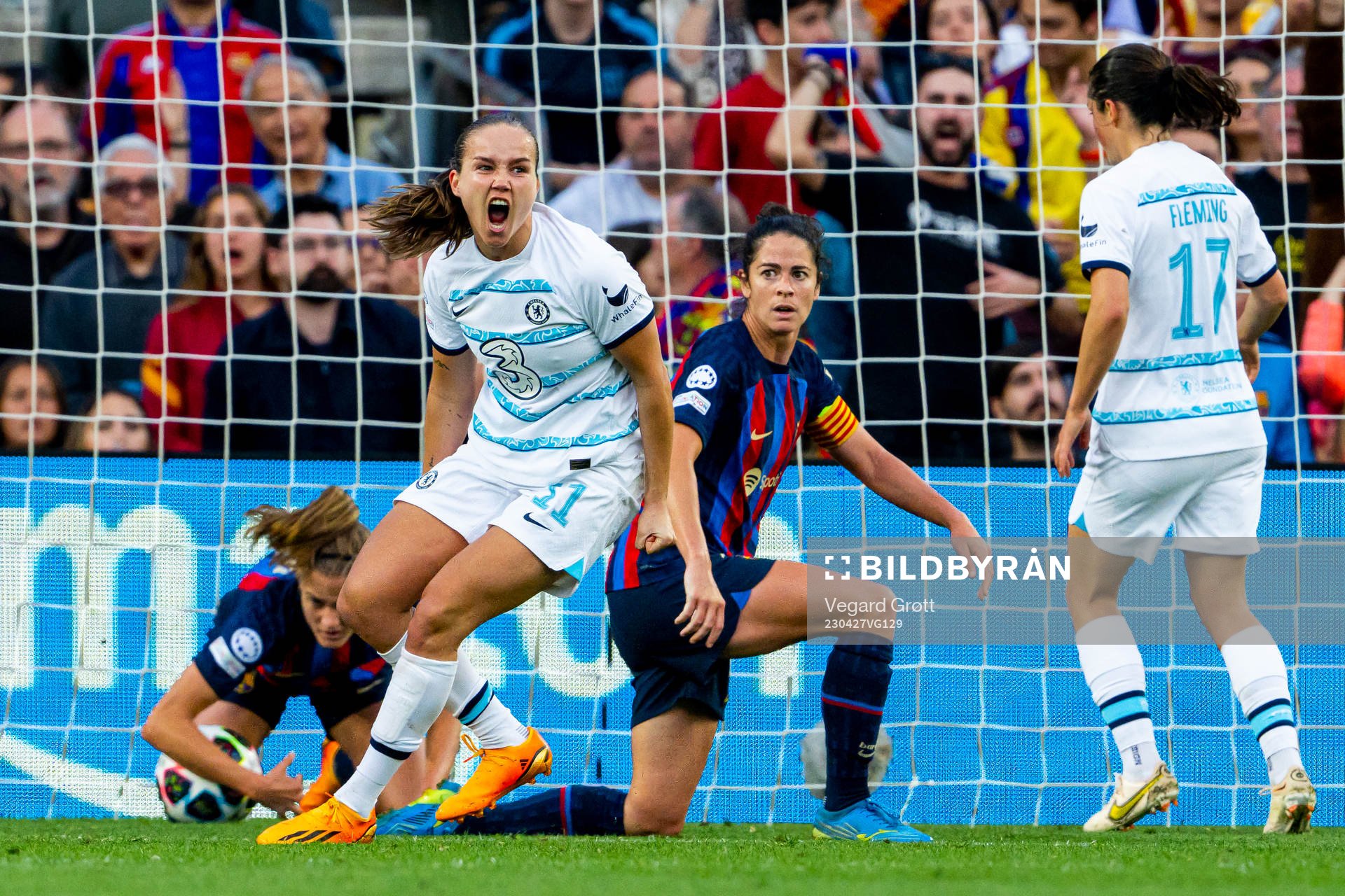 Guro Reiten of Chelsea celebrates