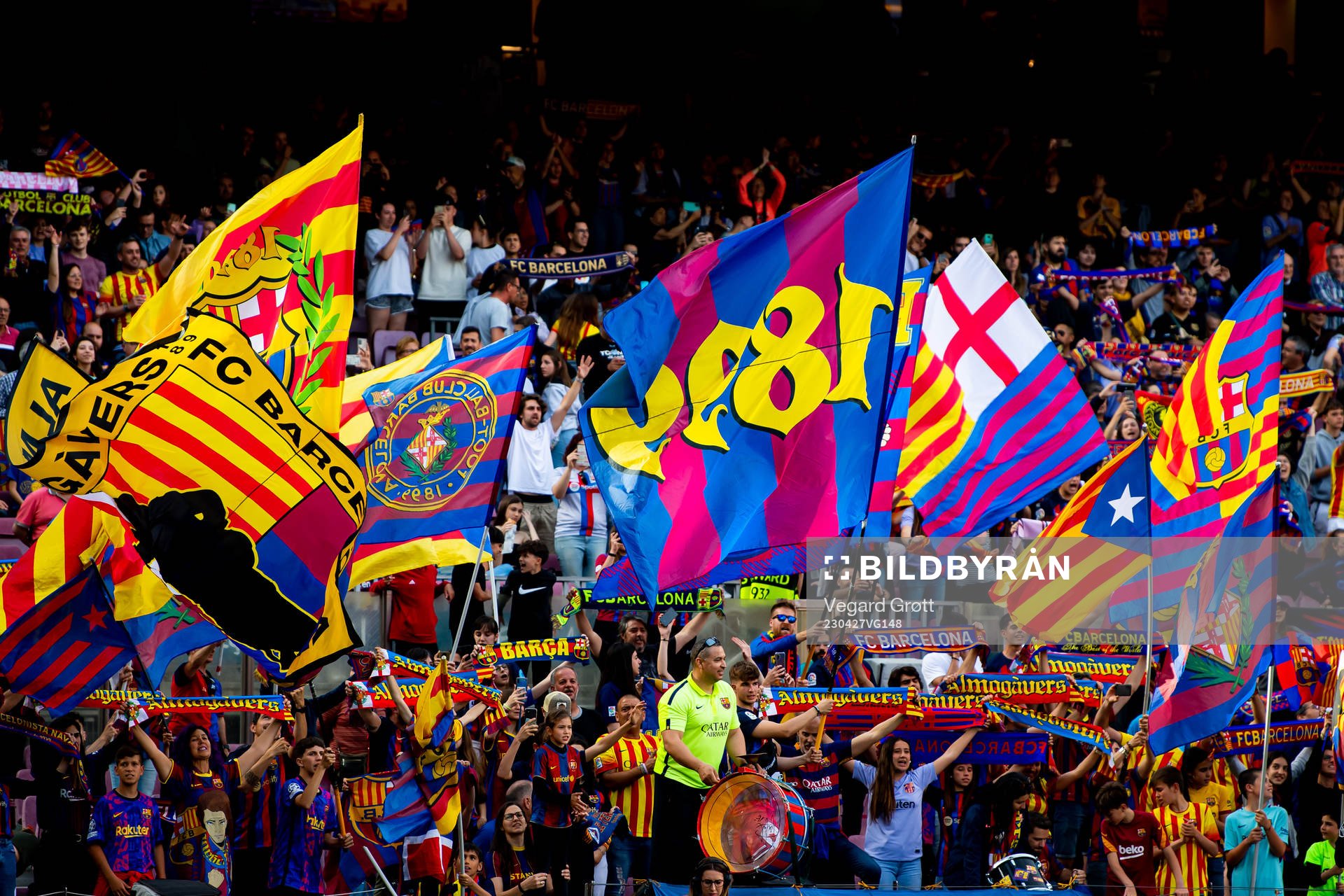 during the UEFA Women's Champions League football match between Barcelona and Chelsea on April 27, 2023 in Barcelona. 