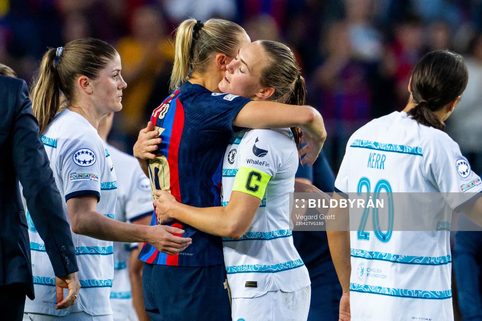 Fridolina Rolfö of Barcelona and Magdalena Eriksson of
