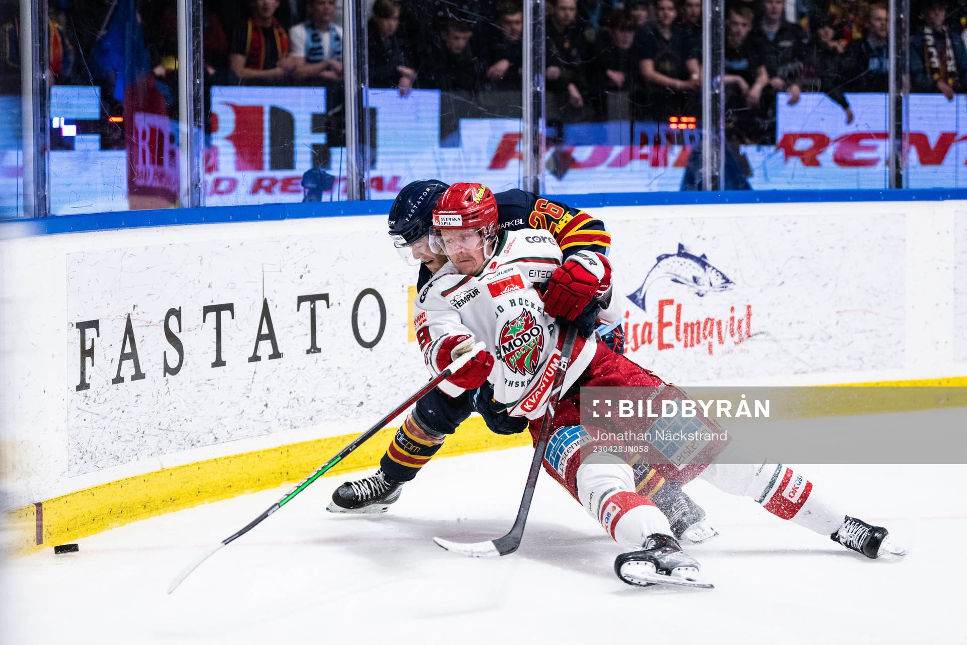 Djurgårdens Emil Berglund och Modos Erik Karlsson