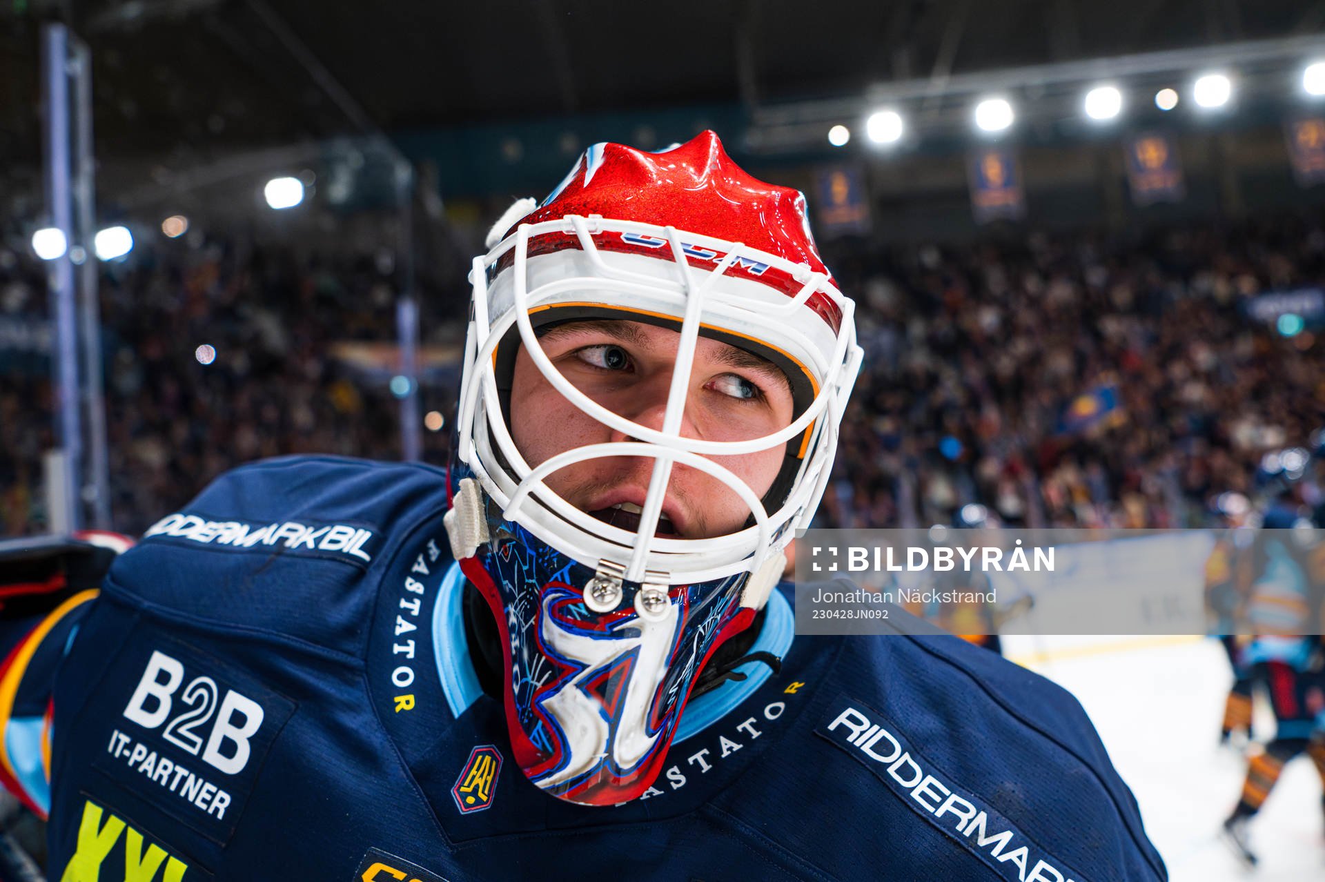 Djurgårdens målvakt Jesper Myrenberg jublar